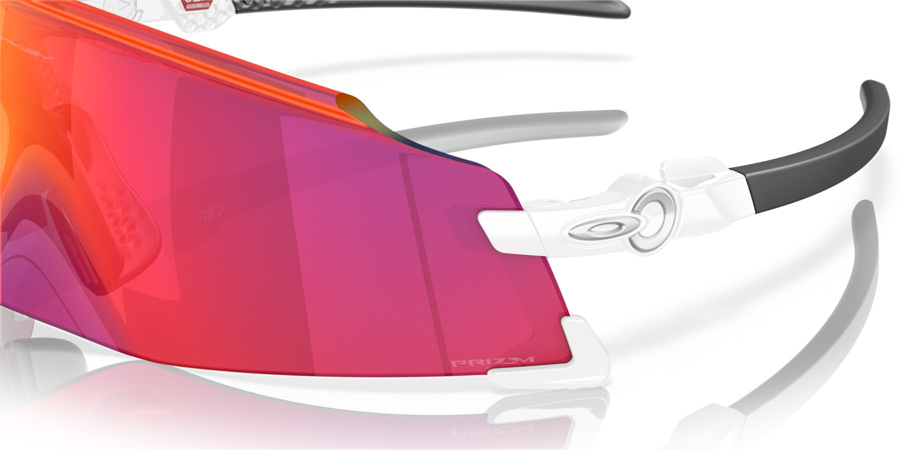 Occhiali da sole Oakley Kato OO 9455M (945527) colore bianco forma mask lenti prizm road