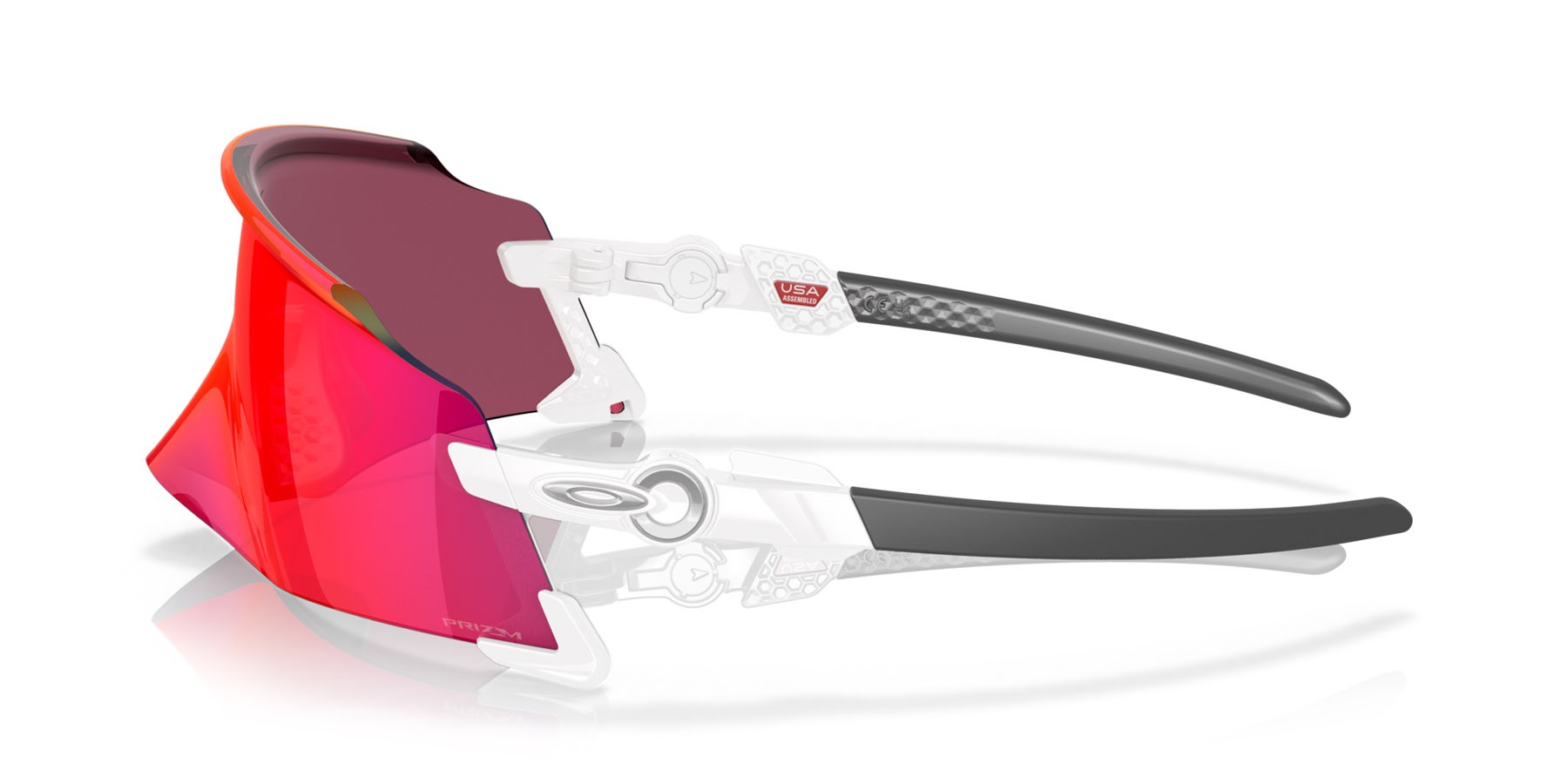 Occhiali da sole Oakley Kato OO 9455M (945527) colore bianco forma mask lenti prizm road