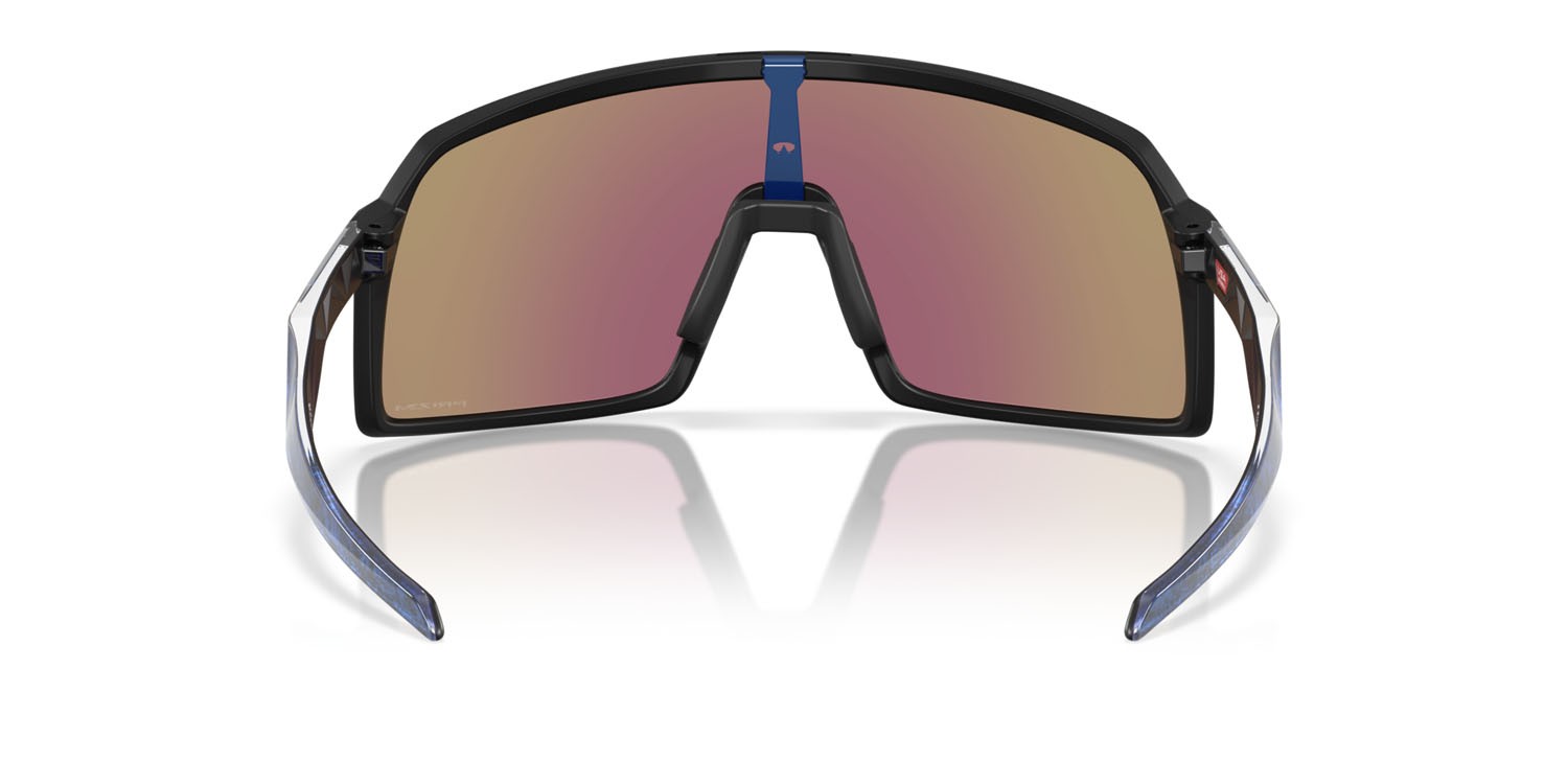 Occhiali da sole Oakley Sutro S OO 9462 (946214) colore nero opaco forma mask lenti prizm sapphire