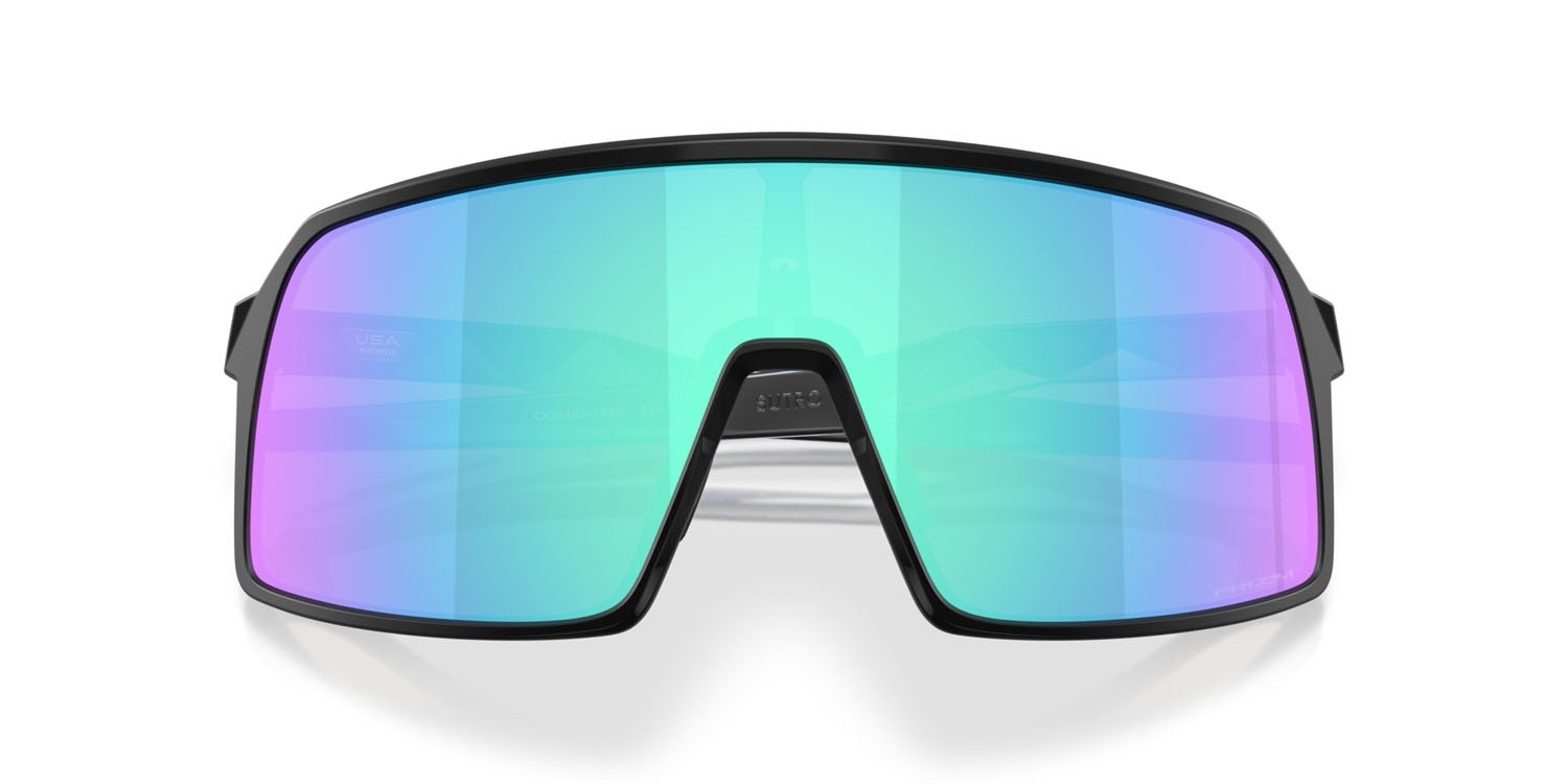 Occhiali da sole Oakley Sutro S OO 9462 (946214) colore nero opaco forma mask lenti prizm sapphire