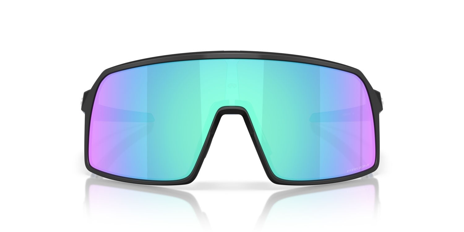Occhiali da sole Oakley Sutro S OO 9462 (946214) colore nero opaco forma mask lenti prizm sapphire
