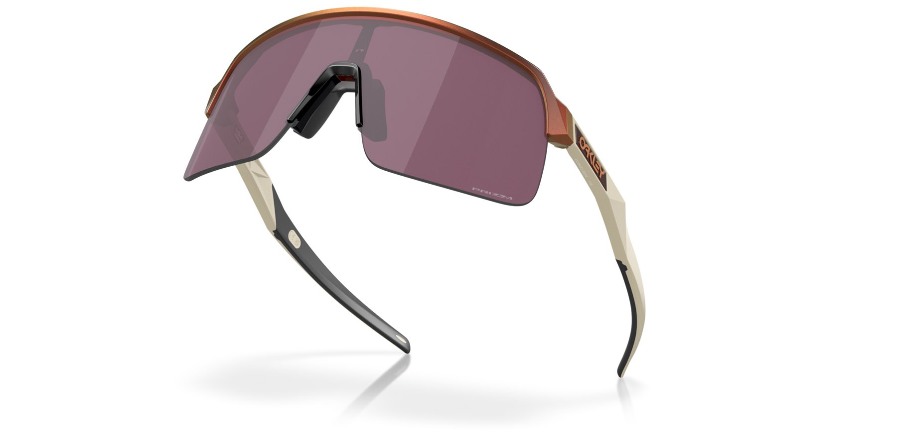 Occhiali da sole Oakley Sutro Lite OO 9463 (946358) colore matte red gold colorshift forma mask lenti prizm road black