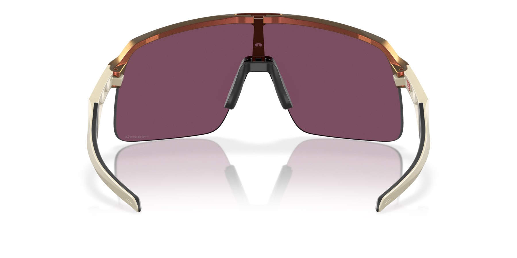 Occhiali da sole Oakley Sutro Lite OO 9463 (946358) colore matte red gold colorshift forma mask lenti prizm road black