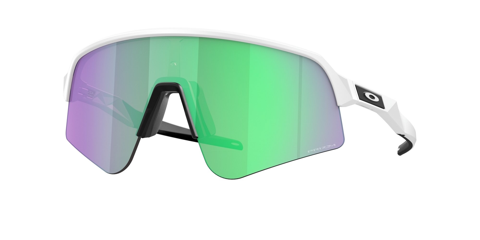 Occhiali da sole Oakley Sutro Lite Sweep OO 9465 (946504) colore matte white forma rettangolare lenti prizm road jade