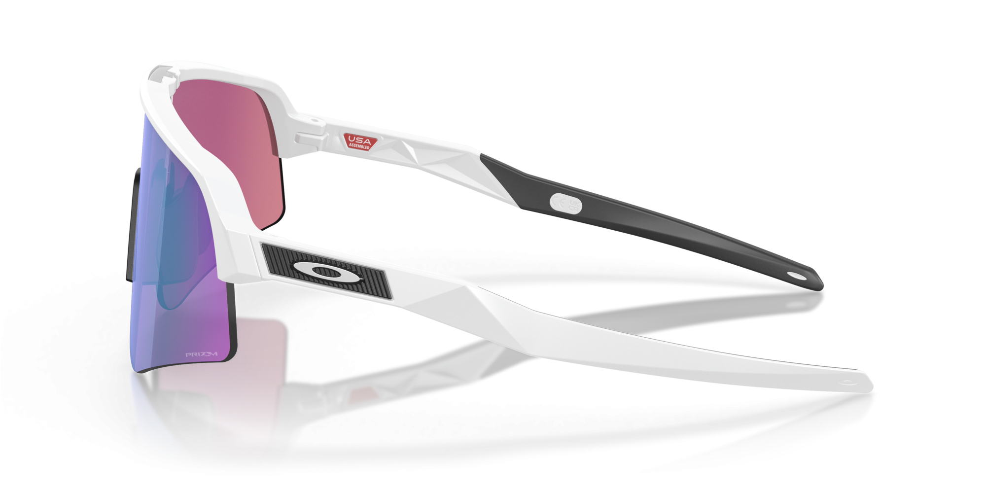 Occhiali da sole Oakley Sutro Lite Sweep OO 9465 (946504) colore matte white forma rettangolare lenti prizm road jade