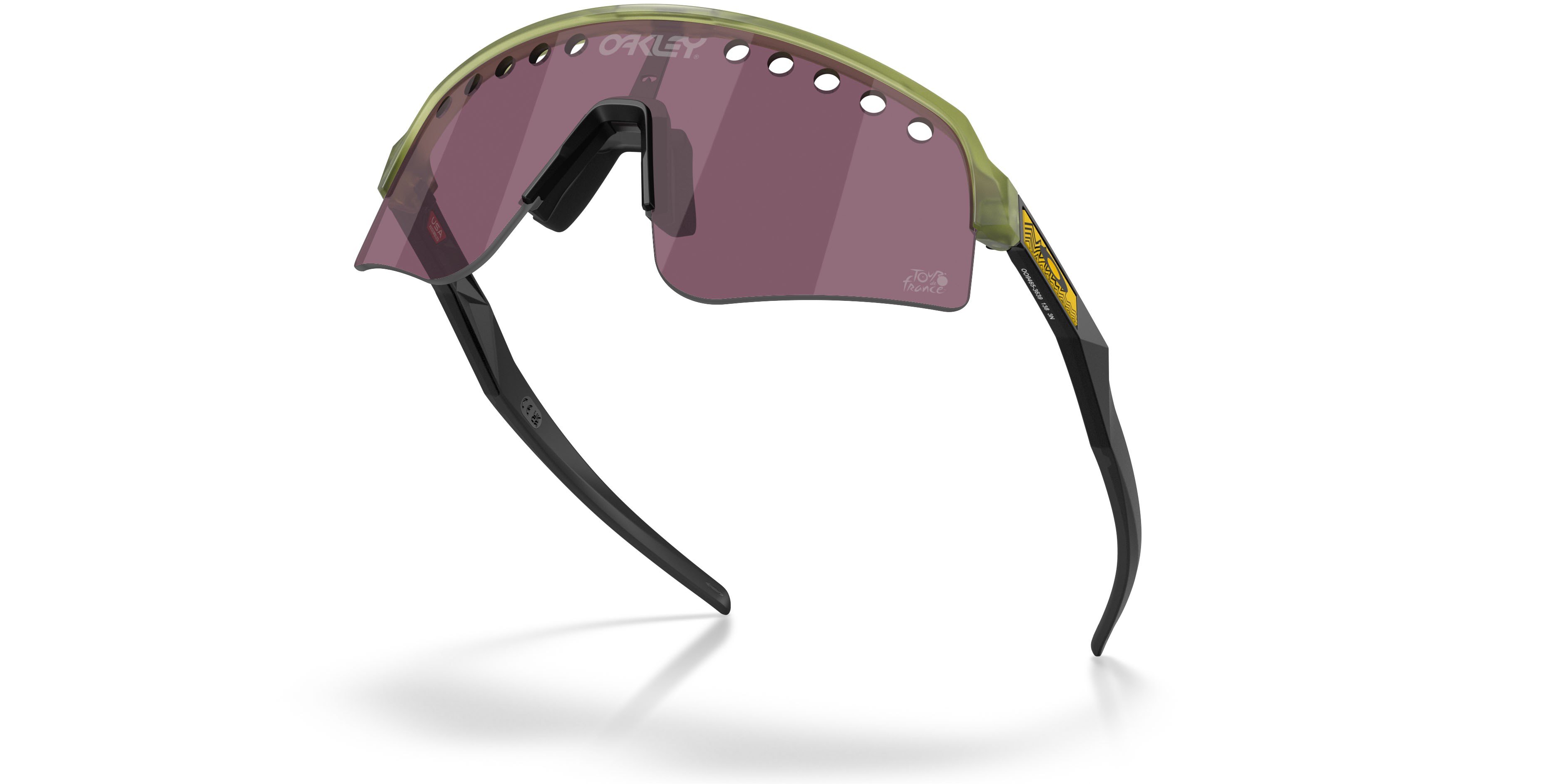 Occhiali da sole Oakley Sutro Lite Sweep OO 9465 (946536) colore transparent fern forma mask lenti prizm road black