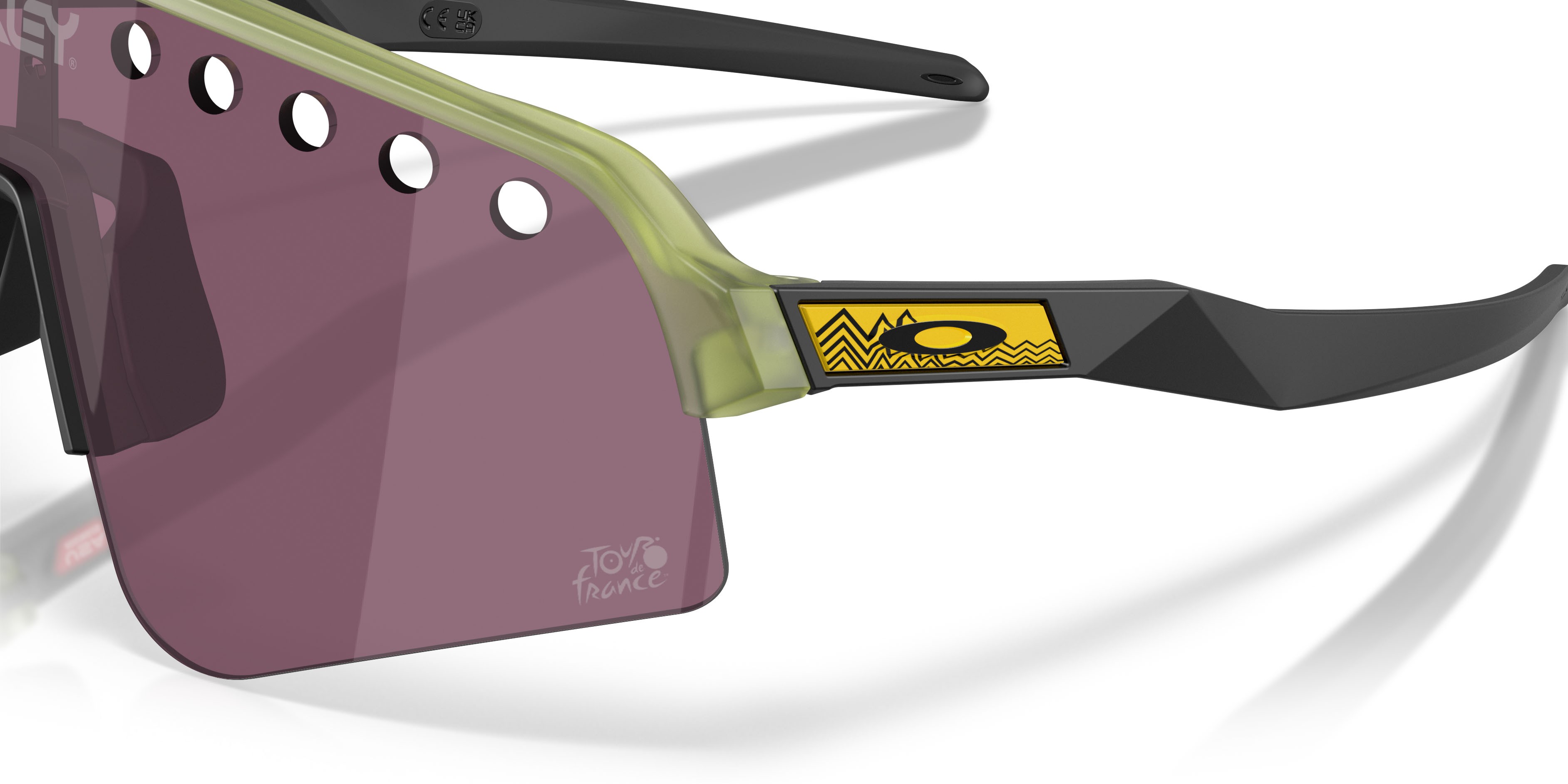 Occhiali da sole Oakley Sutro Lite Sweep OO 9465 (946536) colore transparent fern forma mask lenti prizm road black