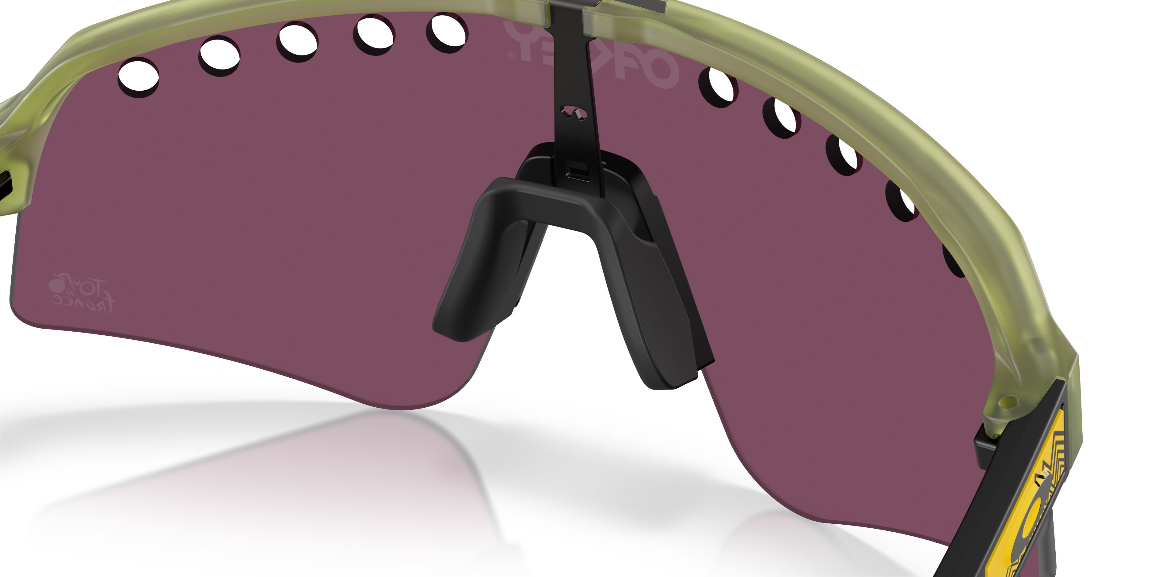 Occhiali da sole Oakley Sutro Lite Sweep OO 9465 (946536) colore transparent fern forma mask lenti prizm road black