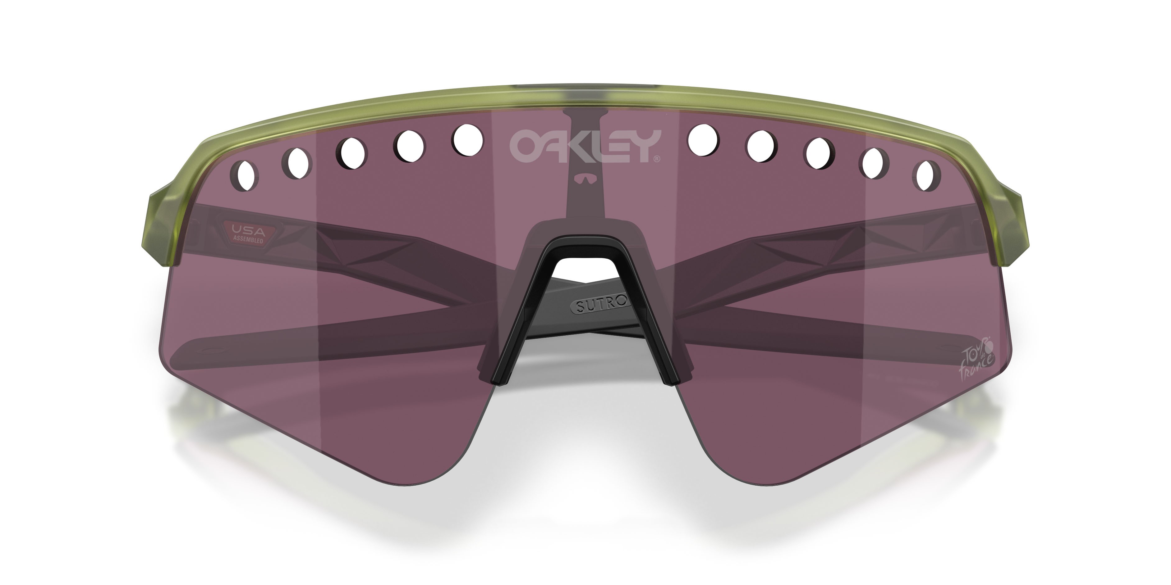 Occhiali da sole Oakley Sutro Lite Sweep OO 9465 (946536) colore transparent fern forma mask lenti prizm road black