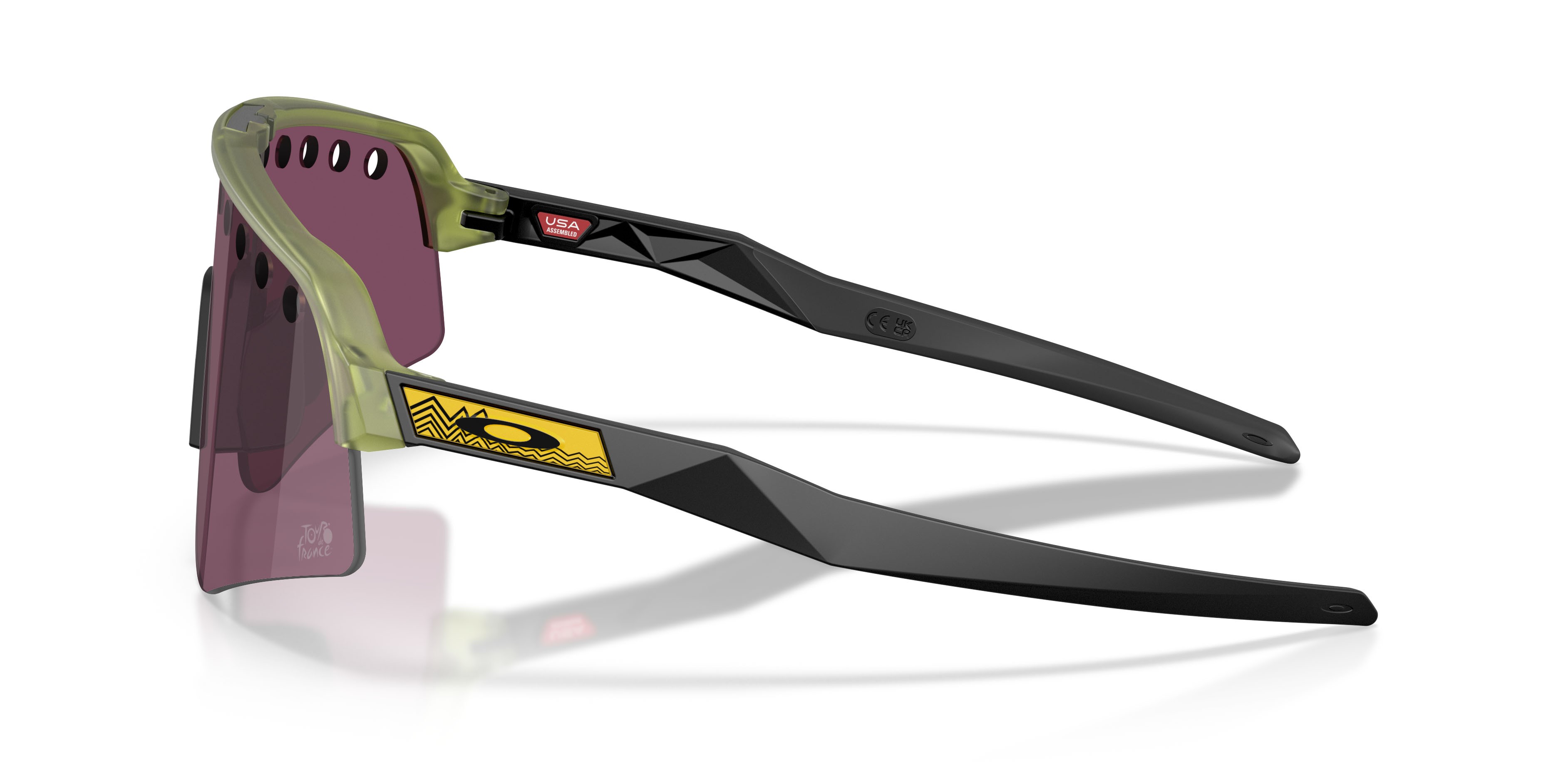 Occhiali da sole Oakley Sutro Lite Sweep OO 9465 (946536) colore transparent fern forma mask lenti prizm road black