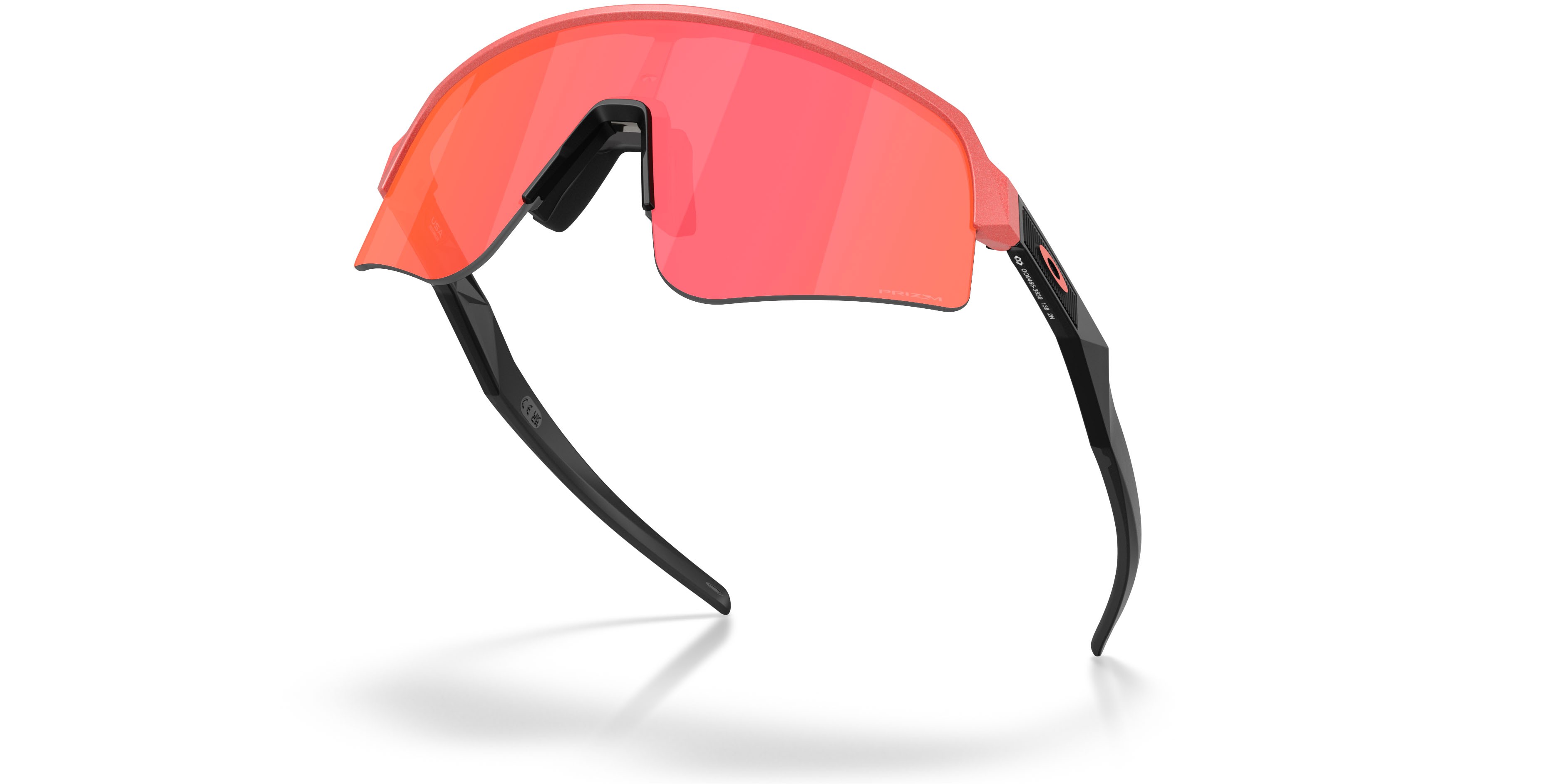 Occhiali da sole Oakley Sutro Lite Sweep Velocity Collection OO 9465 (946538) colore paloma metallizzato tenue forma mask lenti prizm trail torch