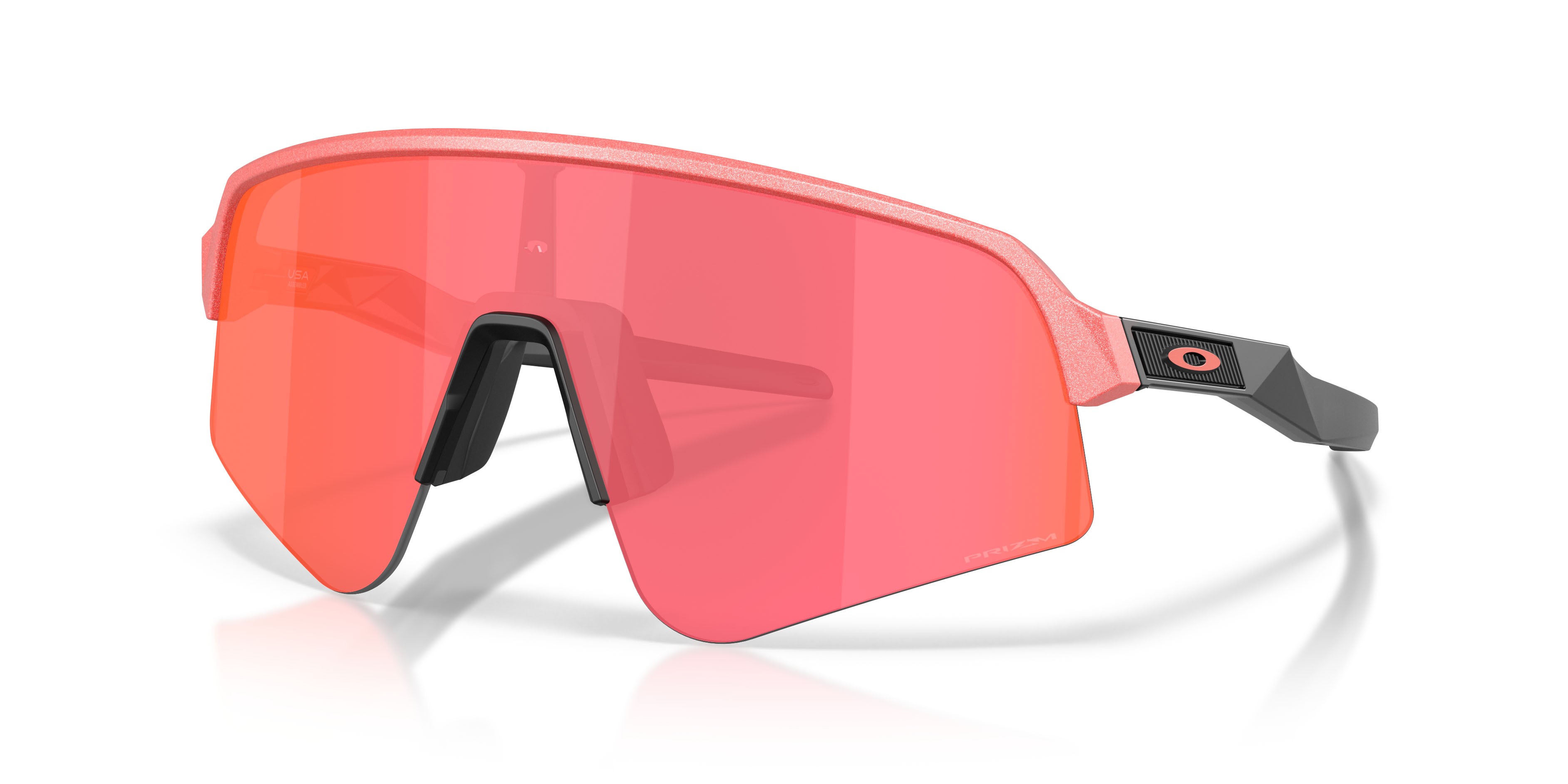 Occhiali da sole Oakley Sutro Lite Sweep Velocity Collection OO 9465 (946538) colore paloma metallizzato tenue forma mask lenti prizm trail torch