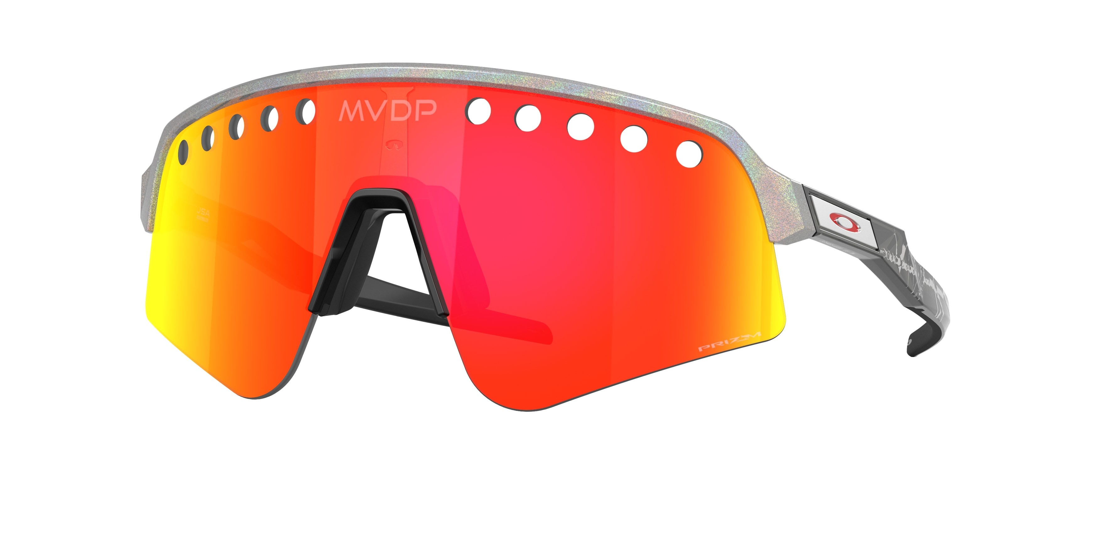 Occhiali da sole Oakley Sutro Lite Sweep Mathieu Van Der Poel Signature OO 9465 (946540) colore space dust forma mask lenti prizm ruby