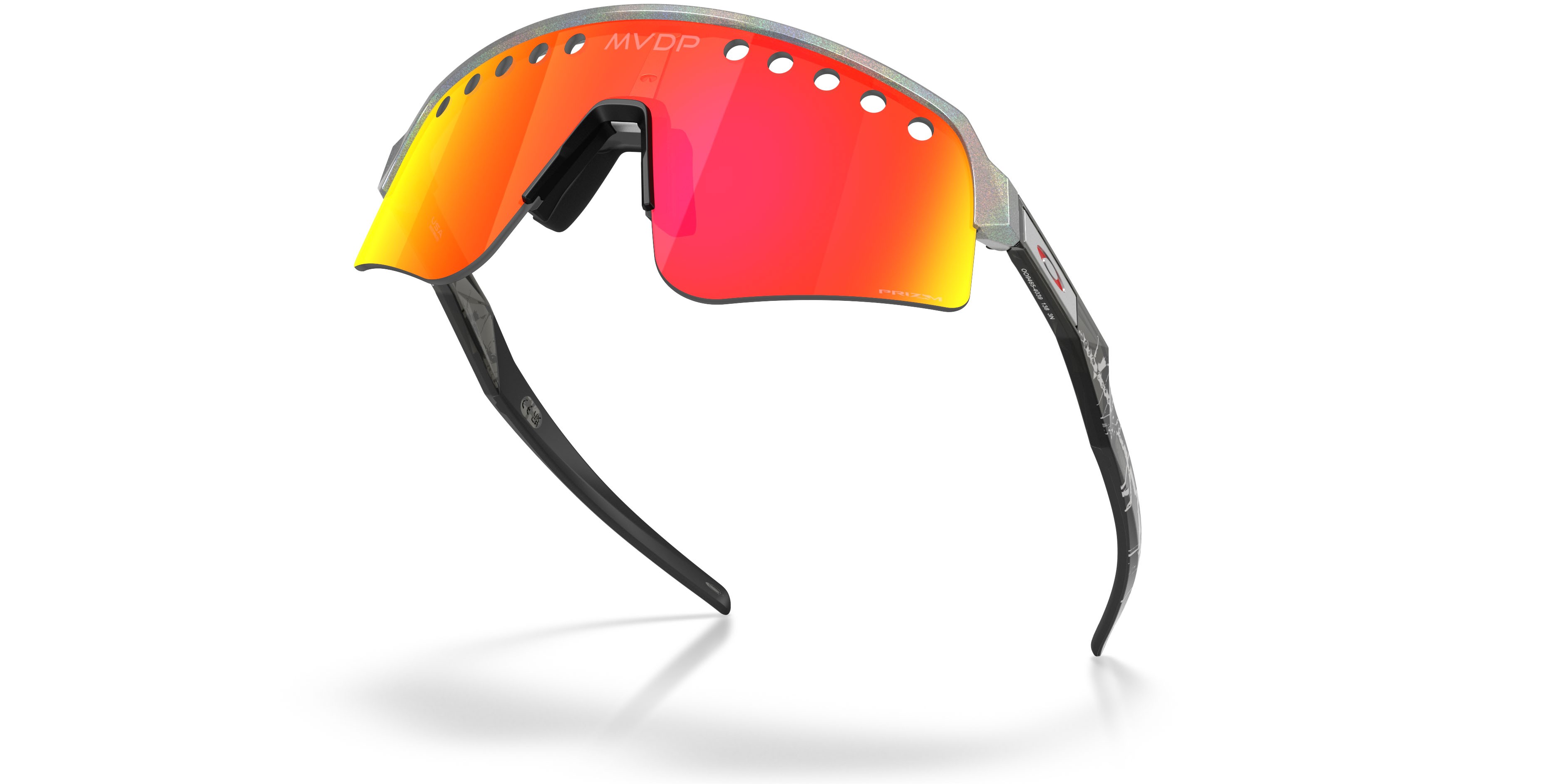 Occhiali da sole Oakley Sutro Lite Sweep Mathieu Van Der Poel Signature OO 9465 (946540) colore space dust forma mask lenti prizm ruby