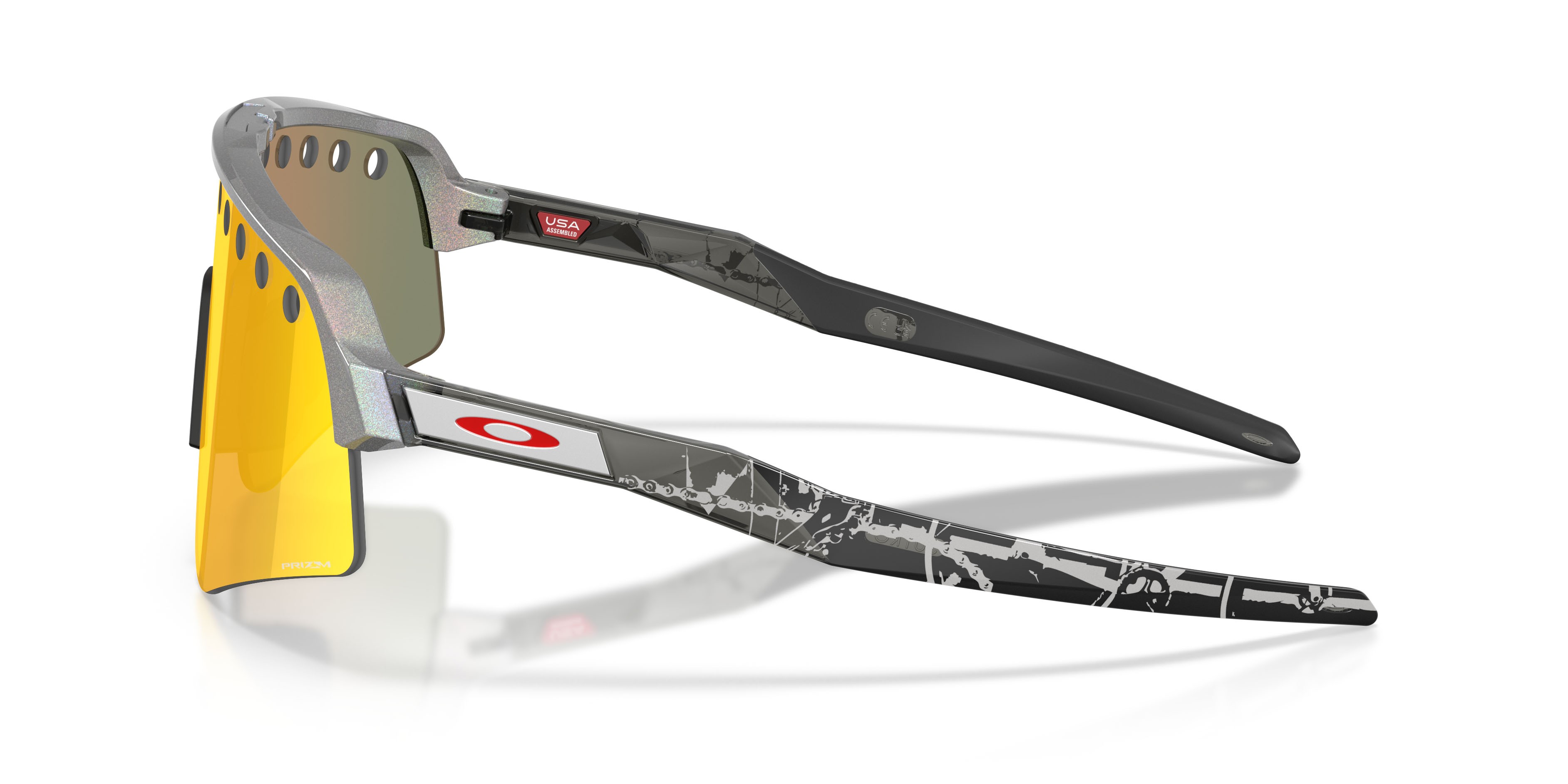 Occhiali da sole Oakley Sutro Lite Sweep Mathieu Van Der Poel Signature OO 9465 (946540) colore space dust forma mask lenti prizm ruby