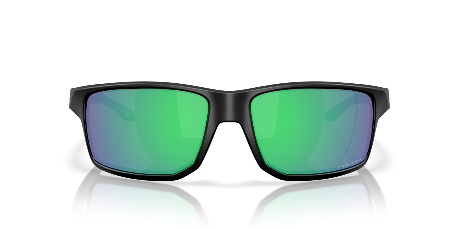Occhiali da sole Oakley Gibston XL OO 9470 (947007) colore nero opaco forma rettangolare lenti prizm jade
