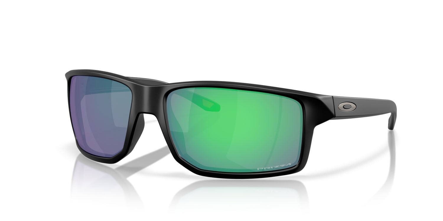 Occhiali da sole Oakley Gibston XL OO 9470 (947007) colore nero opaco forma rettangolare lenti prizm jade