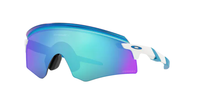 Sonnenbrillen Oakley Encoder OO 9471 (947105) farbe polished white form rechteckig gläser prizm sapphire