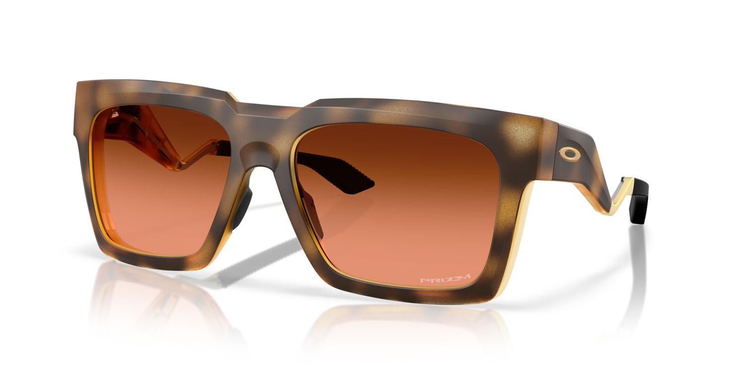 Sonnenbrillen Oakley Enigma Ink OO 9485 (948502) farbe marrone lucido tartarugato form quadratisch gläser prizm marrone sfumato