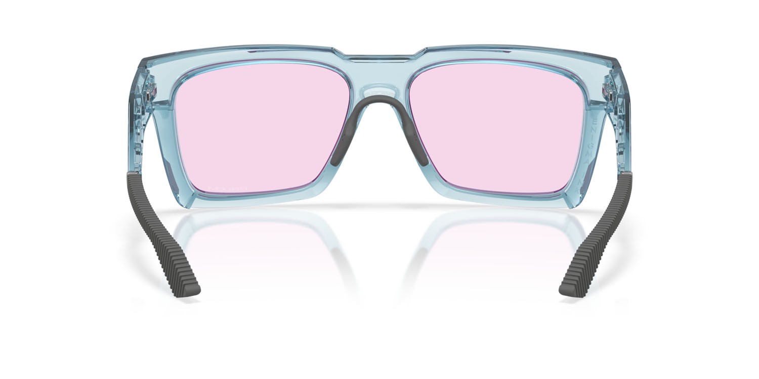 Occhiali da sole Oakley Enigma Ink OO 9485 (948503) colore stonewash trasparente lucido forma quadrato lenti prizm low light