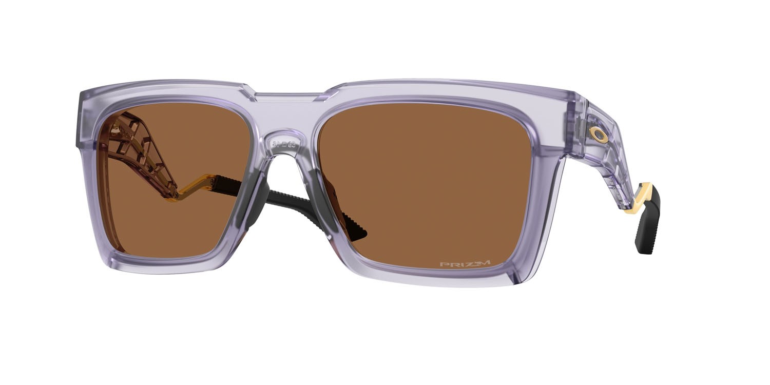 Occhiali da sole Oakley Enigma Ink OO 9485 (948506) colore lilla opaco traslucido forma quadrato lenti prizm bronze