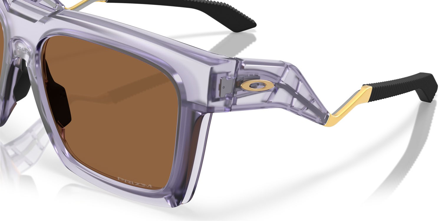 Occhiali da sole Oakley Enigma Ink OO 9485 (948506) colore lilla opaco traslucido forma quadrato lenti prizm bronze