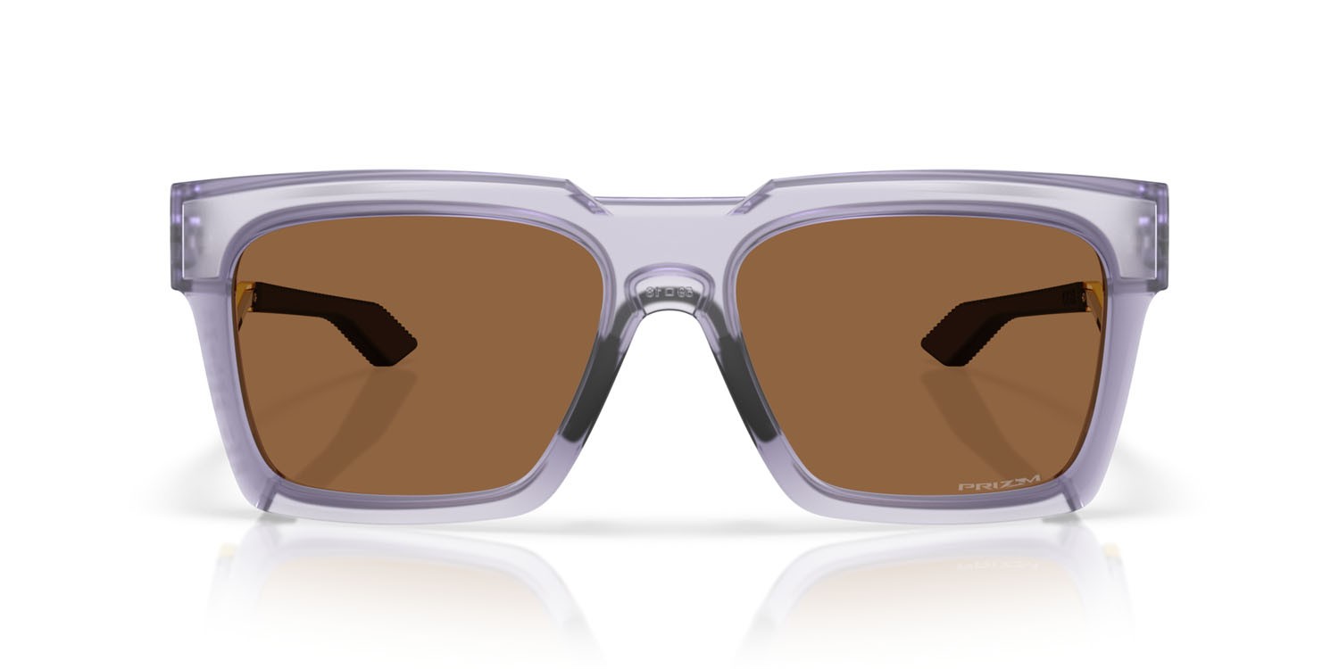 Occhiali da sole Oakley Enigma Ink OO 9485 (948506) colore lilla opaco traslucido forma quadrato lenti prizm bronze