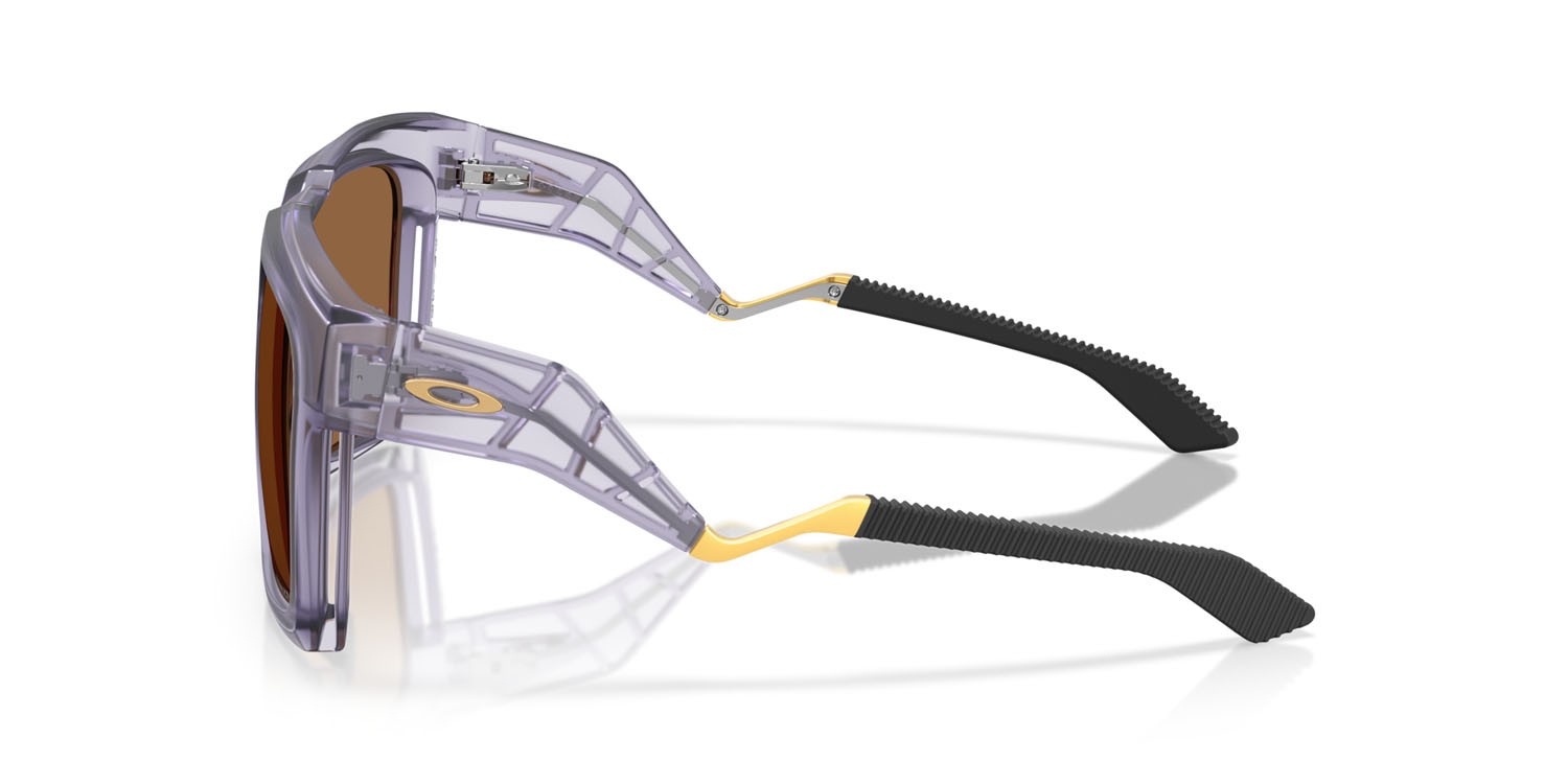 Occhiali da sole Oakley Enigma Ink OO 9485 (948506) colore lilla opaco traslucido forma quadrato lenti prizm bronze
