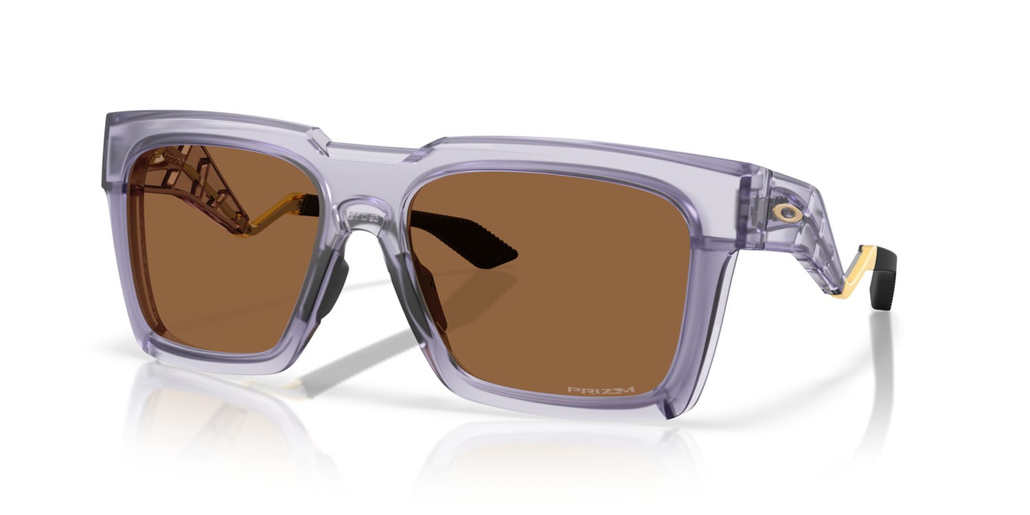 Occhiali da sole Oakley Enigma Ink OO 9485 (948506) colore lilla opaco traslucido forma quadrato lenti prizm bronze