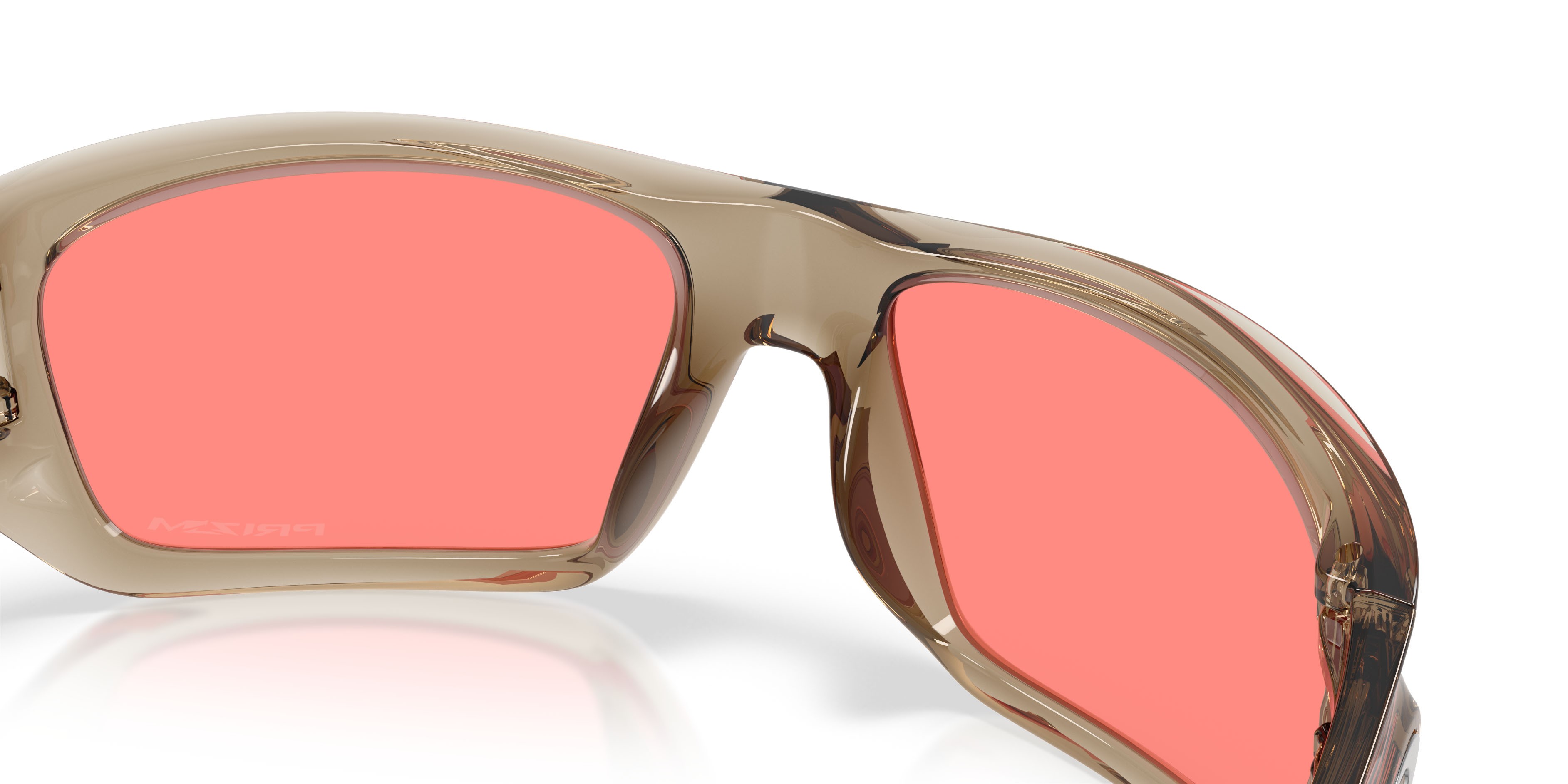 Occhiali da sole Oakley Masseter OO 9486 (948616) colore sabbia trasparente forma rettangolare lenti prizm peach