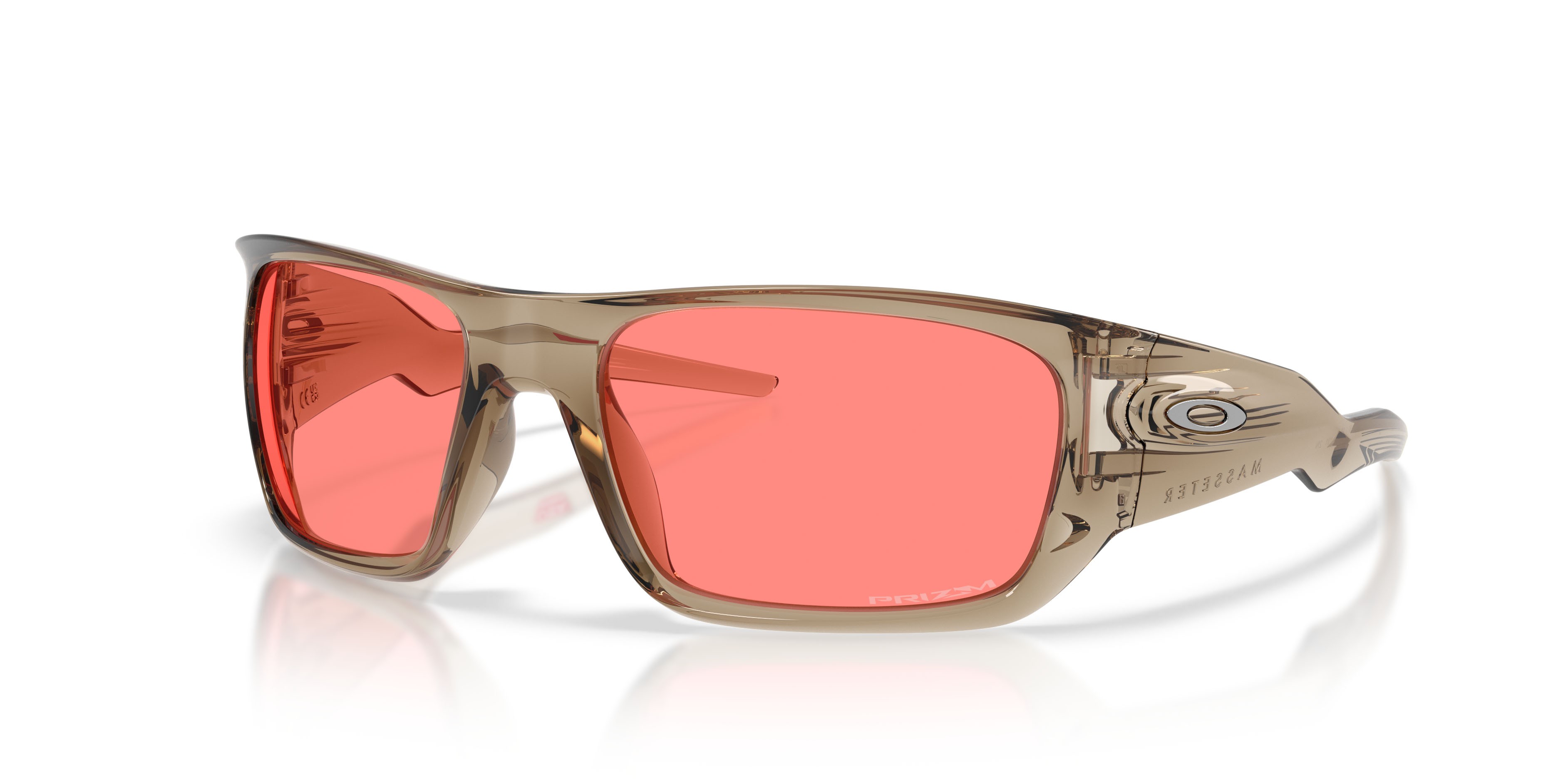 Occhiali da sole Oakley Masseter OO 9486 (948616) colore sabbia trasparente forma rettangolare lenti prizm peach