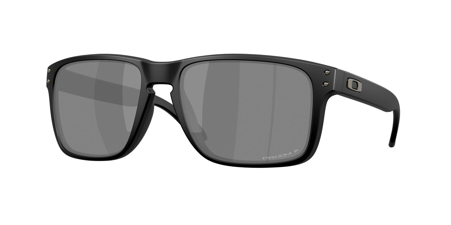 Sunglasses Oakley Holbrook XXL OO 9487 (948703) color nero opaco shape rectangle lenses prizm black polarized