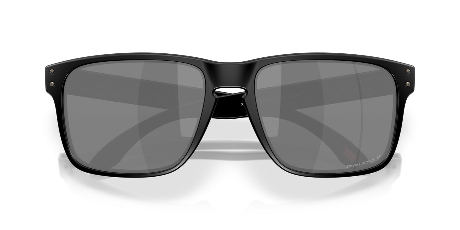 Sunglasses Oakley Holbrook XXL OO 9487 (948703) color nero opaco shape rectangle lenses prizm black polarized