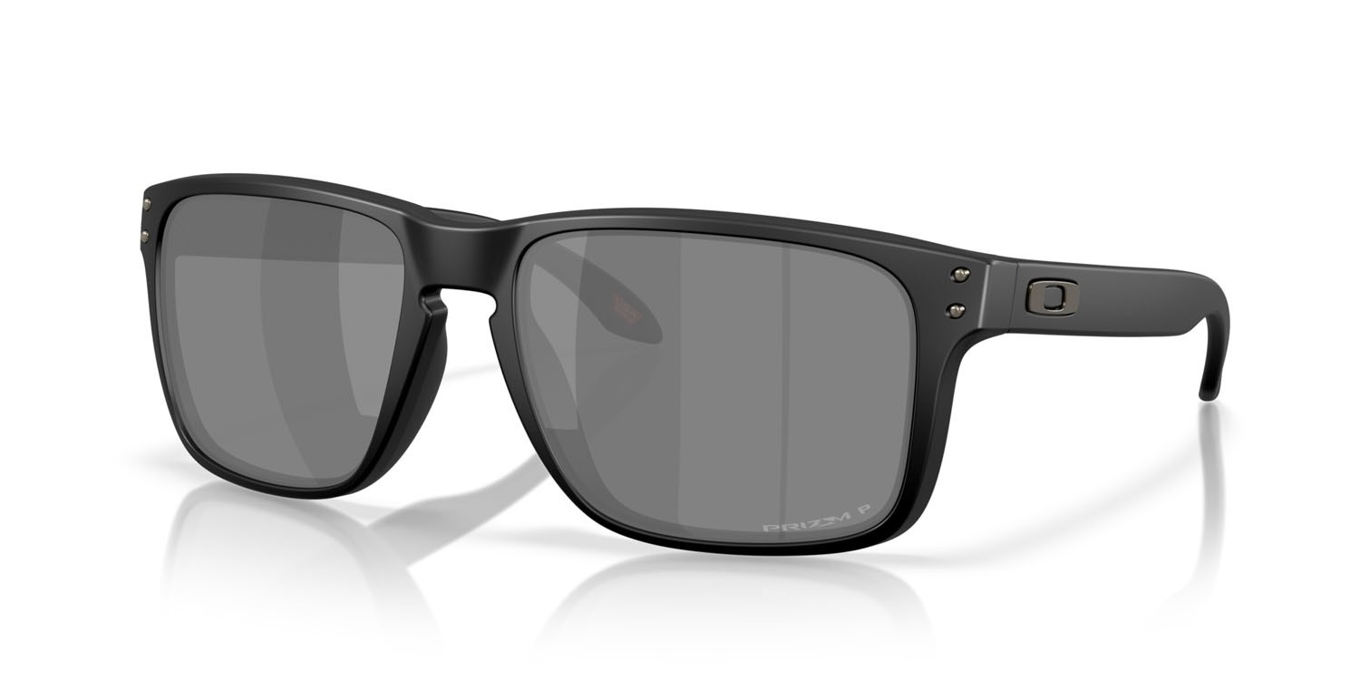Sunglasses Oakley Holbrook XXL OO 9487 (948703) color nero opaco shape rectangle lenses prizm black polarized