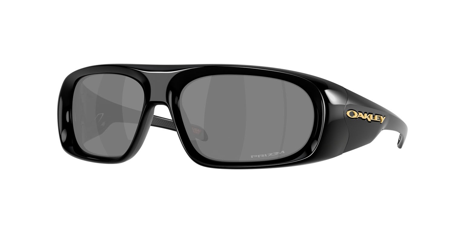 Occhiali da sole Oakley Belleville OO 9491 (949101) colore nero lucido forma rettangolare lenti prizm black
