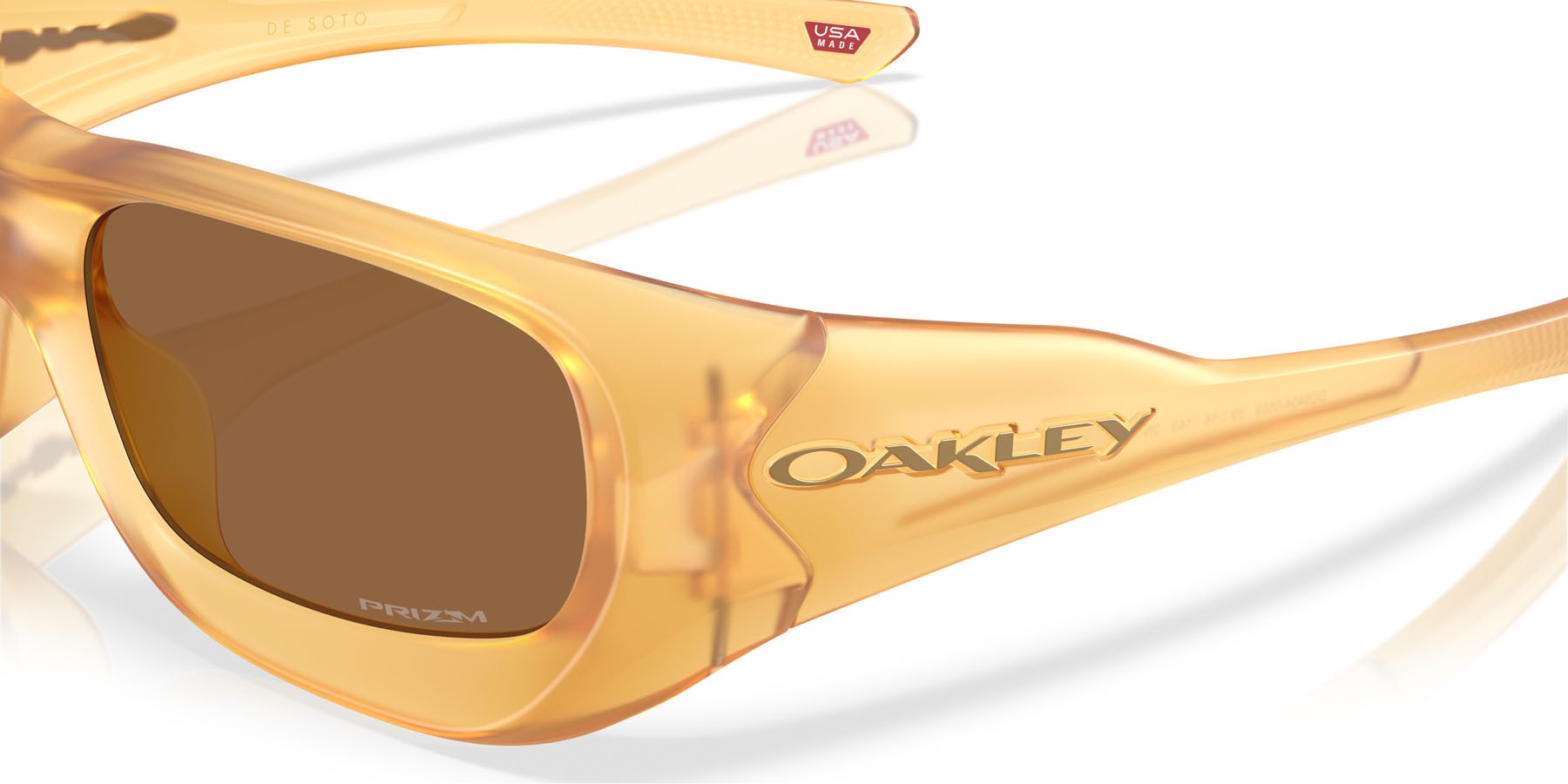 Sonnenbrillen Oakley De Soto OO 9494 (949405) farbe matte transparent light curry form rechteckig gläser prizm bronze