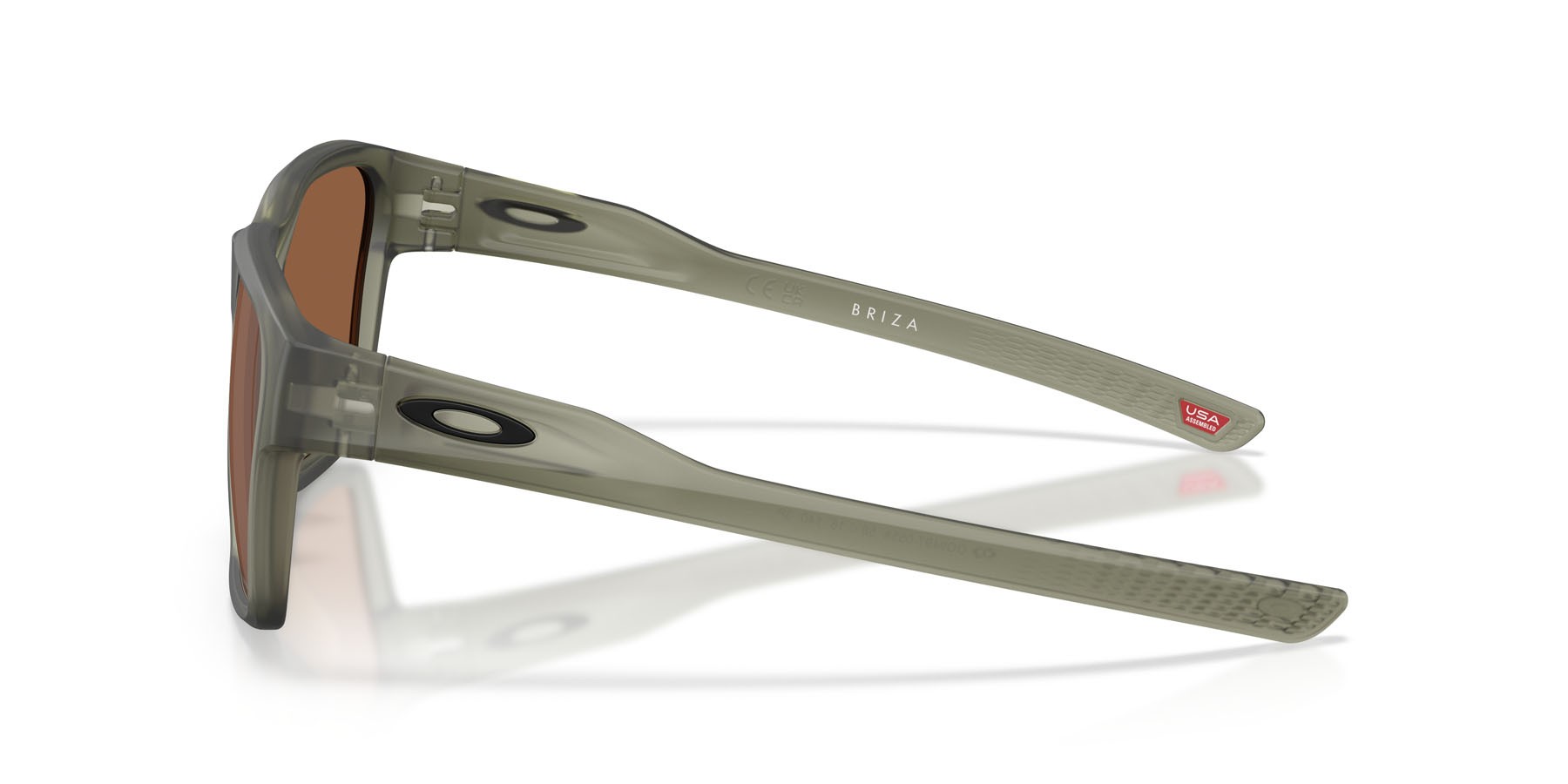 Sonnenbrillen Oakley Briza OO 9497 (949705) farbe olive ink opaco form quadratisch gläser prizm tungsten polarized
