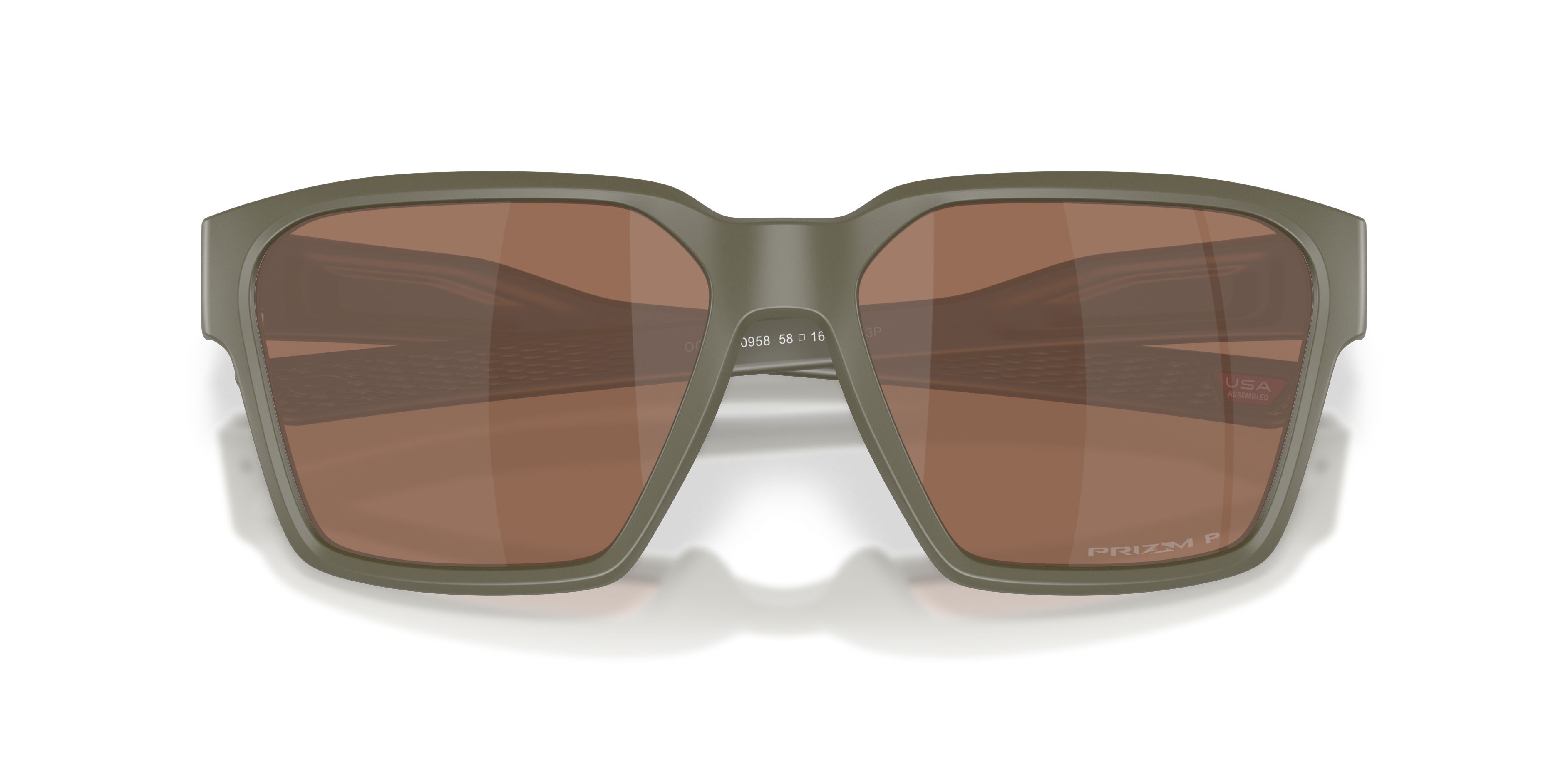 Sonnenbrillen Oakley Briza OO 9497 (949709) farbe verde muschio opaco form quadratisch gläser prizm tungsten polarized