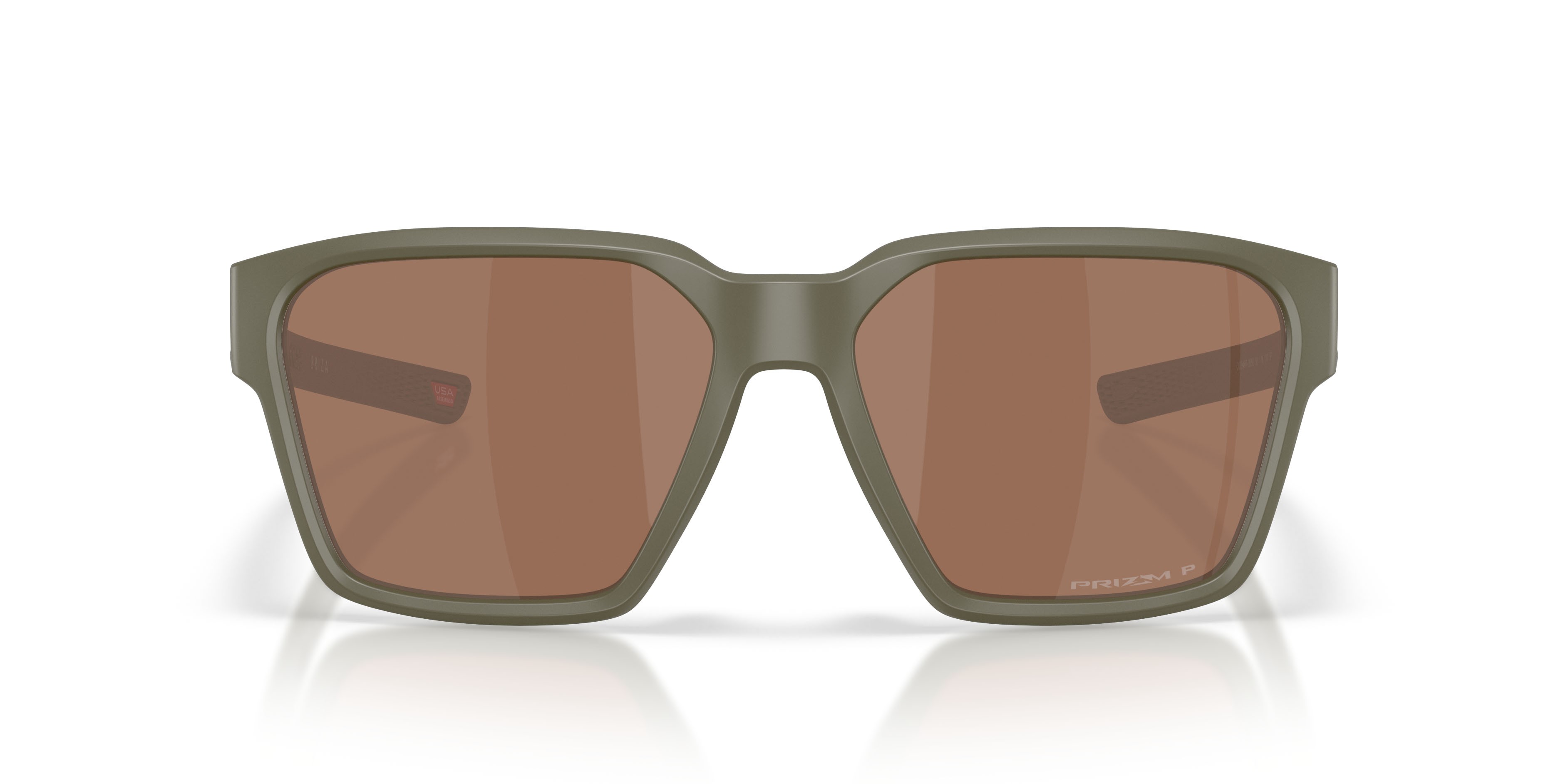 Sonnenbrillen Oakley Briza OO 9497 (949709) farbe verde muschio opaco form quadratisch gläser prizm tungsten polarized