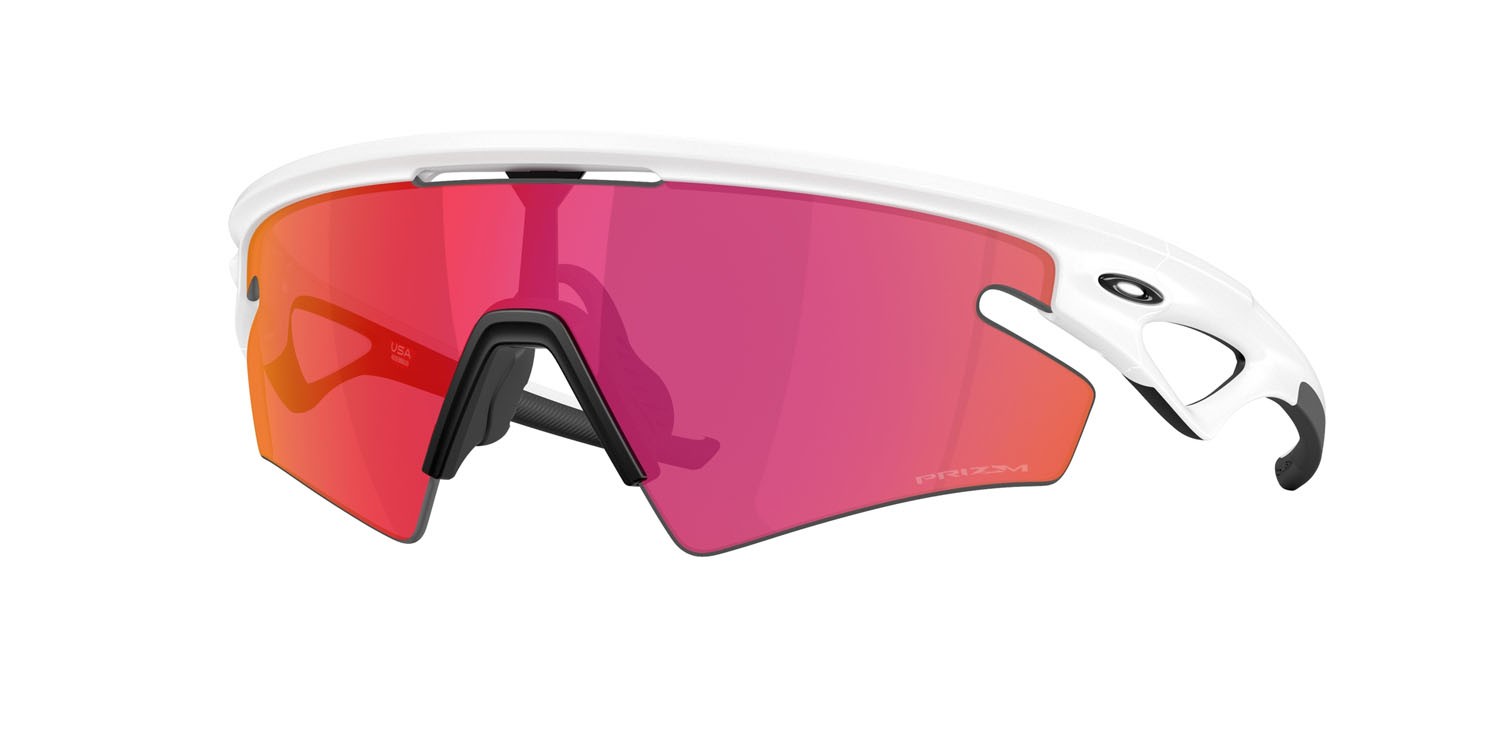 Sonnenbrillen Oakley Sphaera Slash OO 9499 (949902) farbe bianco opaco form rechteckig gläser prizm field