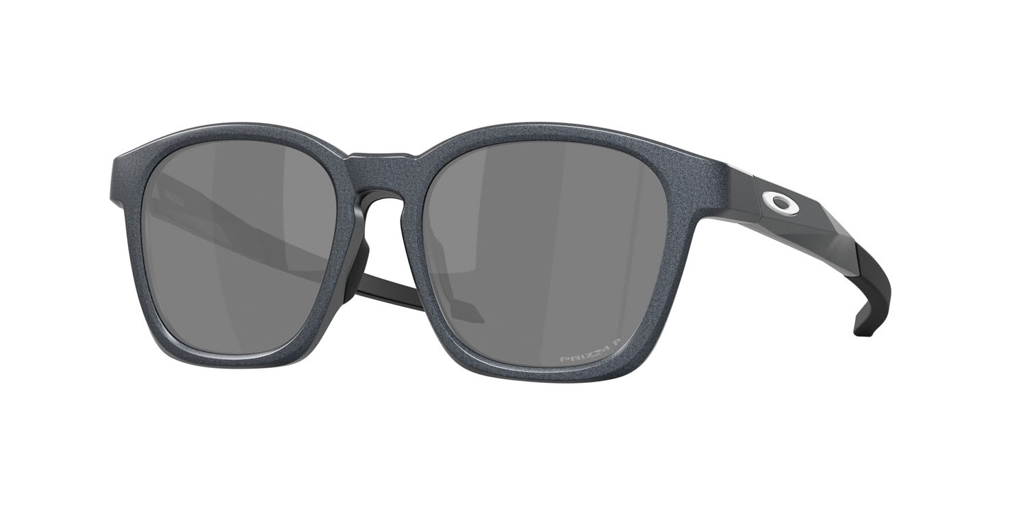 Sonnenbrillen Oakley Shackle OO 9507D (950707) farbe acciaio blu form quadratisch gläser prizm black