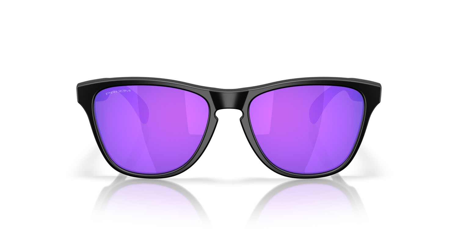 Sonnenbrillen Oakley Frogskins S OO 9508 (950804) farbe nero opaco form rund gläser prizm violet