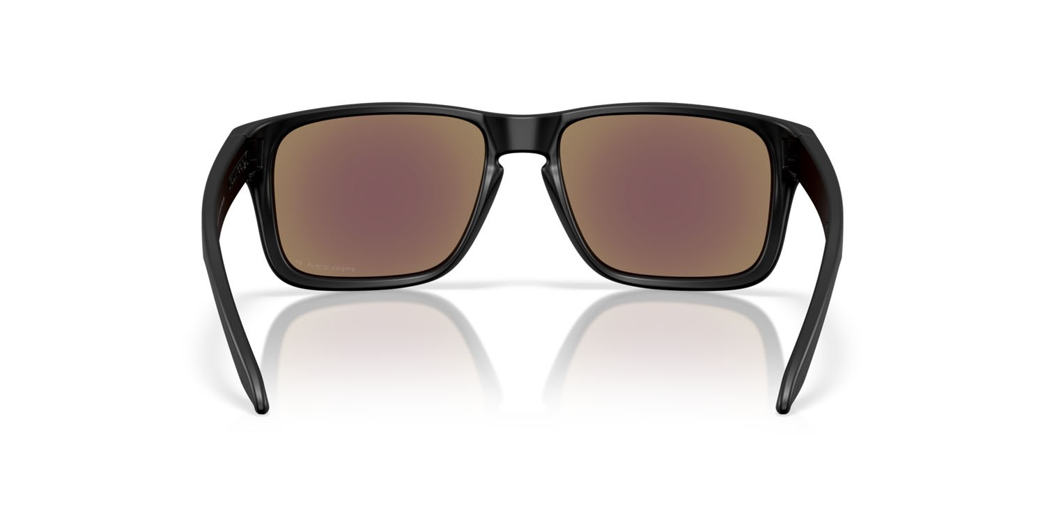 Occhiali da sole Oakley Holbrook S OO 9509 (950904) colore nero opaco forma quadrato lenti prizm sapphire polarized