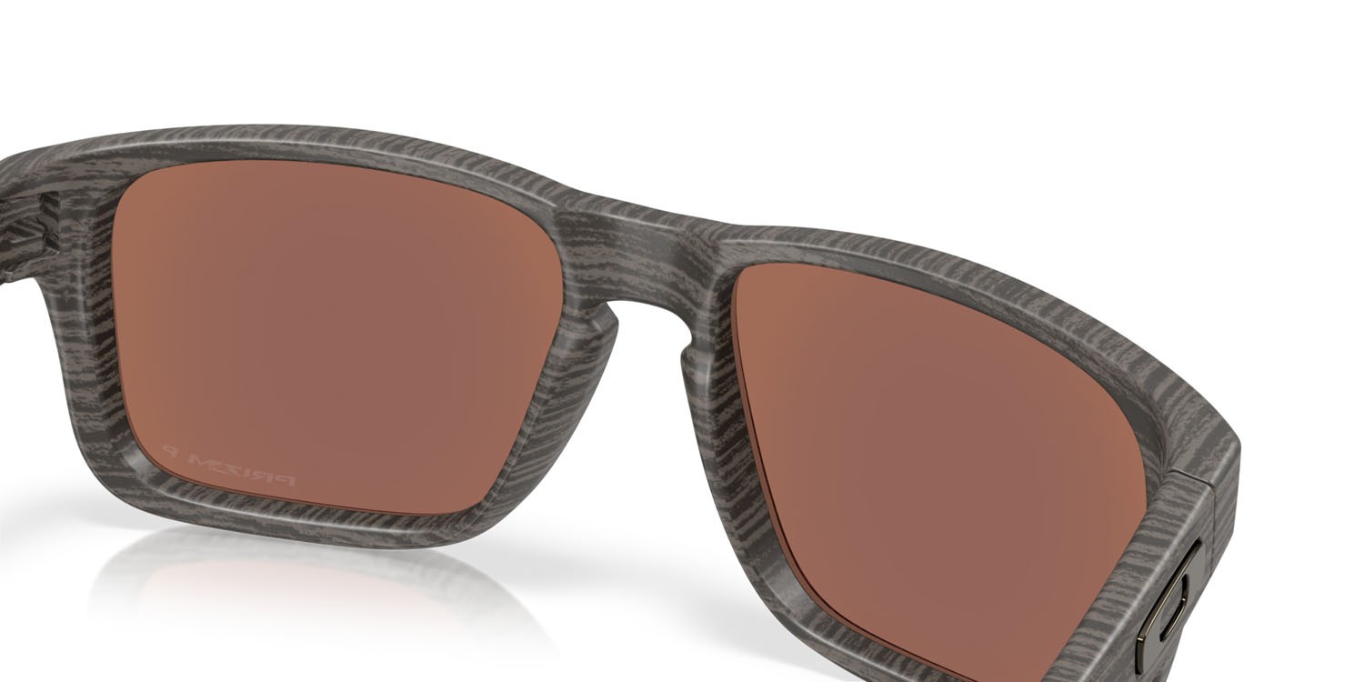 Sonnenbrillen Oakley Holbrook S OO 9509 (950905) farbe woodgrain form quadratisch gläser prizm deep water polarized