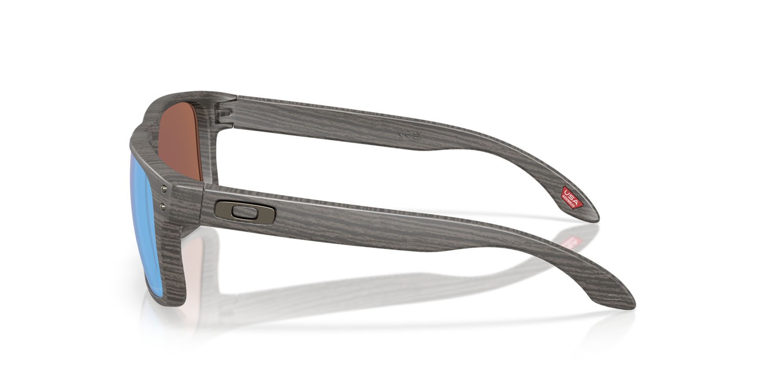 Sonnenbrillen Oakley Holbrook S OO 9509 (950905) farbe woodgrain form quadratisch gläser prizm deep water polarized