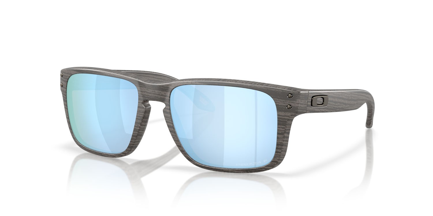 Sonnenbrillen Oakley Holbrook S OO 9509 (950905) farbe woodgrain form quadratisch gläser prizm deep water polarized