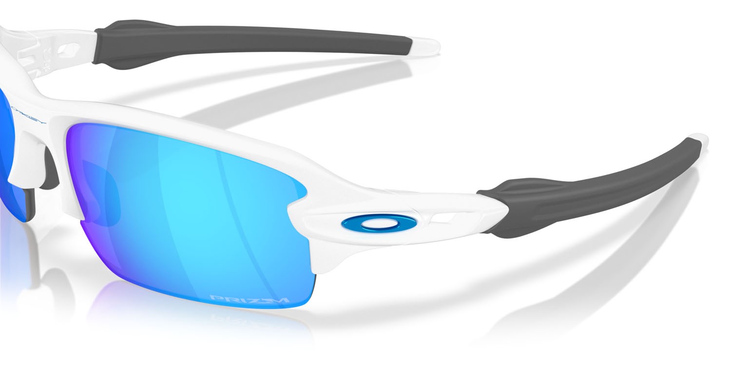 Sonnenbrillen Oakley Flak 2.0 S OO 9511 (951102) farbe bianco lucido form rechteckig gläser prizm sapphire