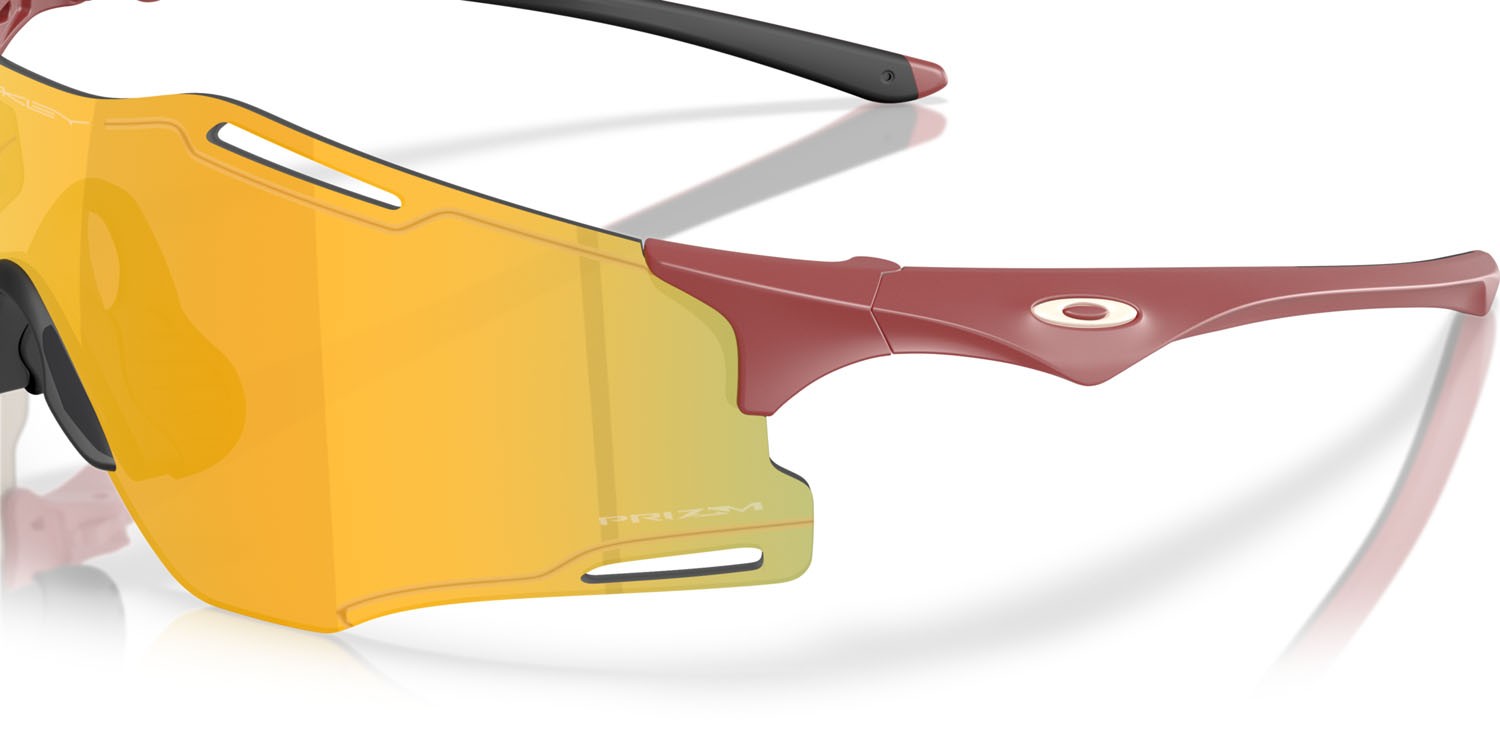 Sonnenbrillen Oakley Cybr Zero OO 9512D (951203) farbe matte iron red form rechteckig gläser prizm 24k
