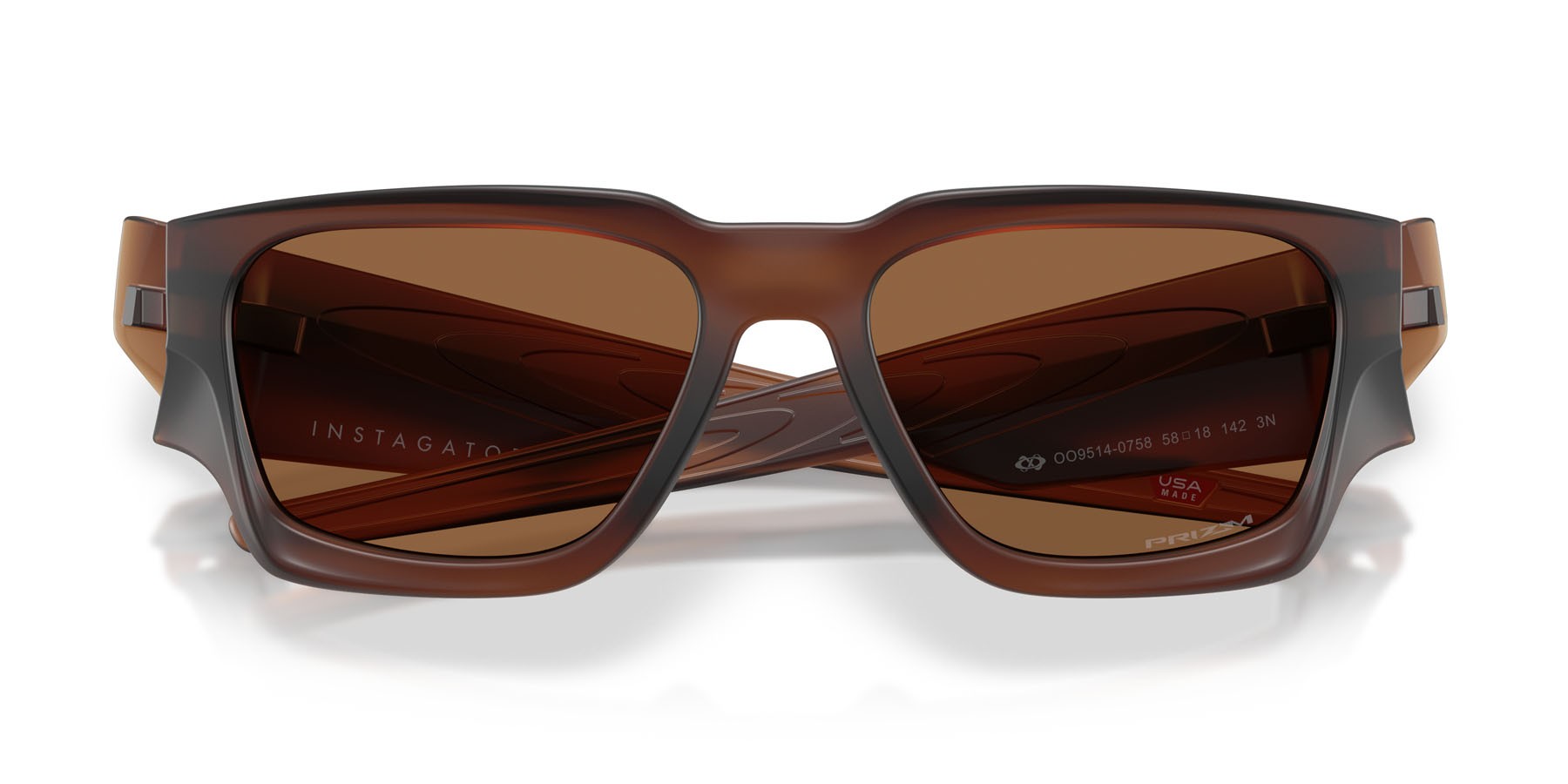 Sonnenbrillen Oakley Instagator OO 9514 (951407) farbe rootbeer opaco form rechteckig gläser prizm bronze