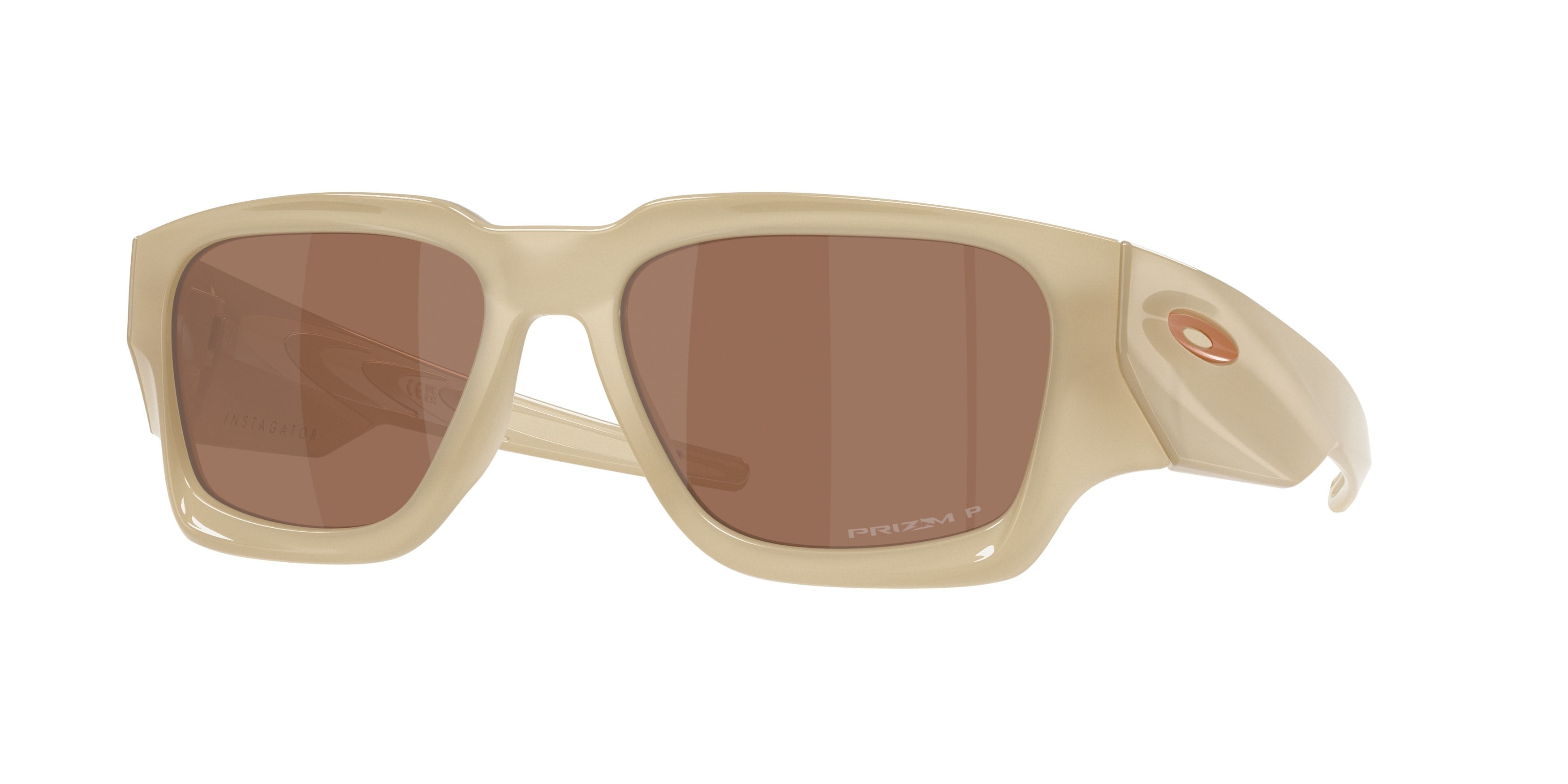 Occhiali da sole Oakley Instagator OO 9514 (951409) colore tempesta di sabbia forma rettangolare lenti prizm tungsten polarized